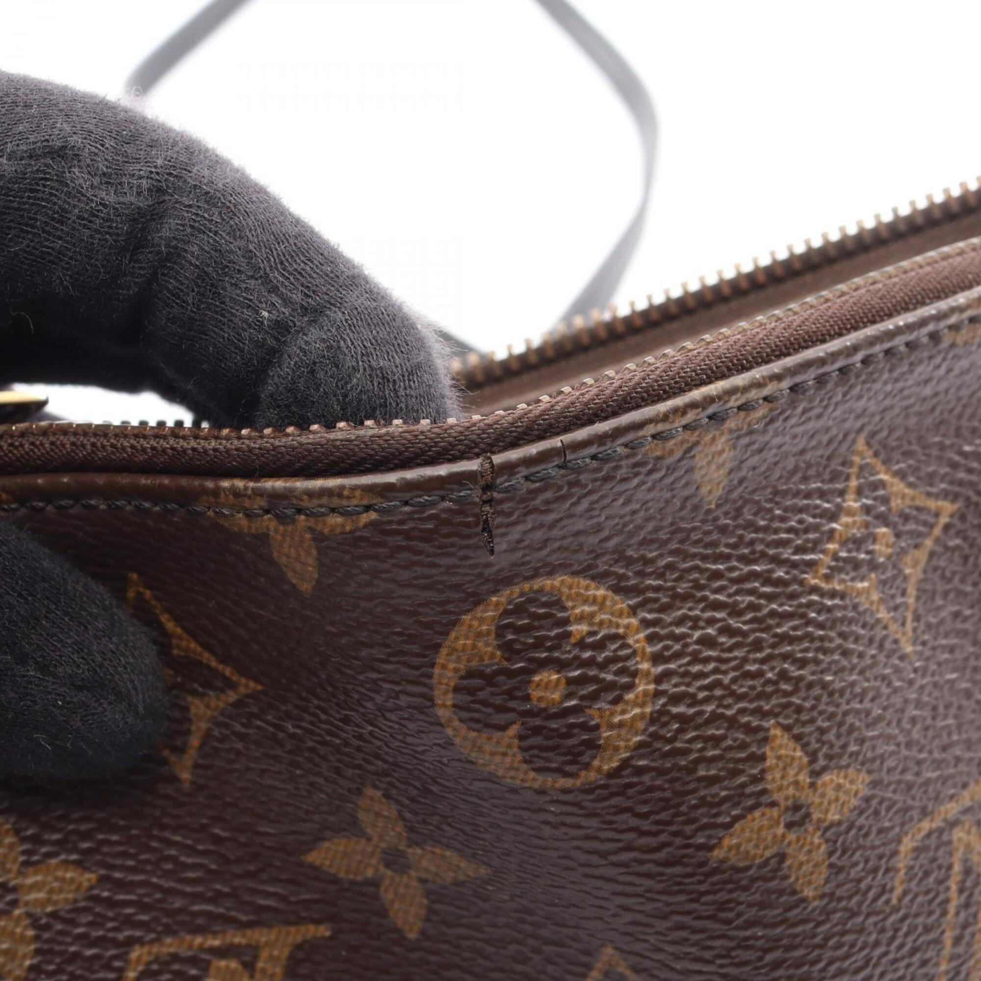 Louis Vuitton Black Brown Pvc Leather Handbag (Pre-Owned)