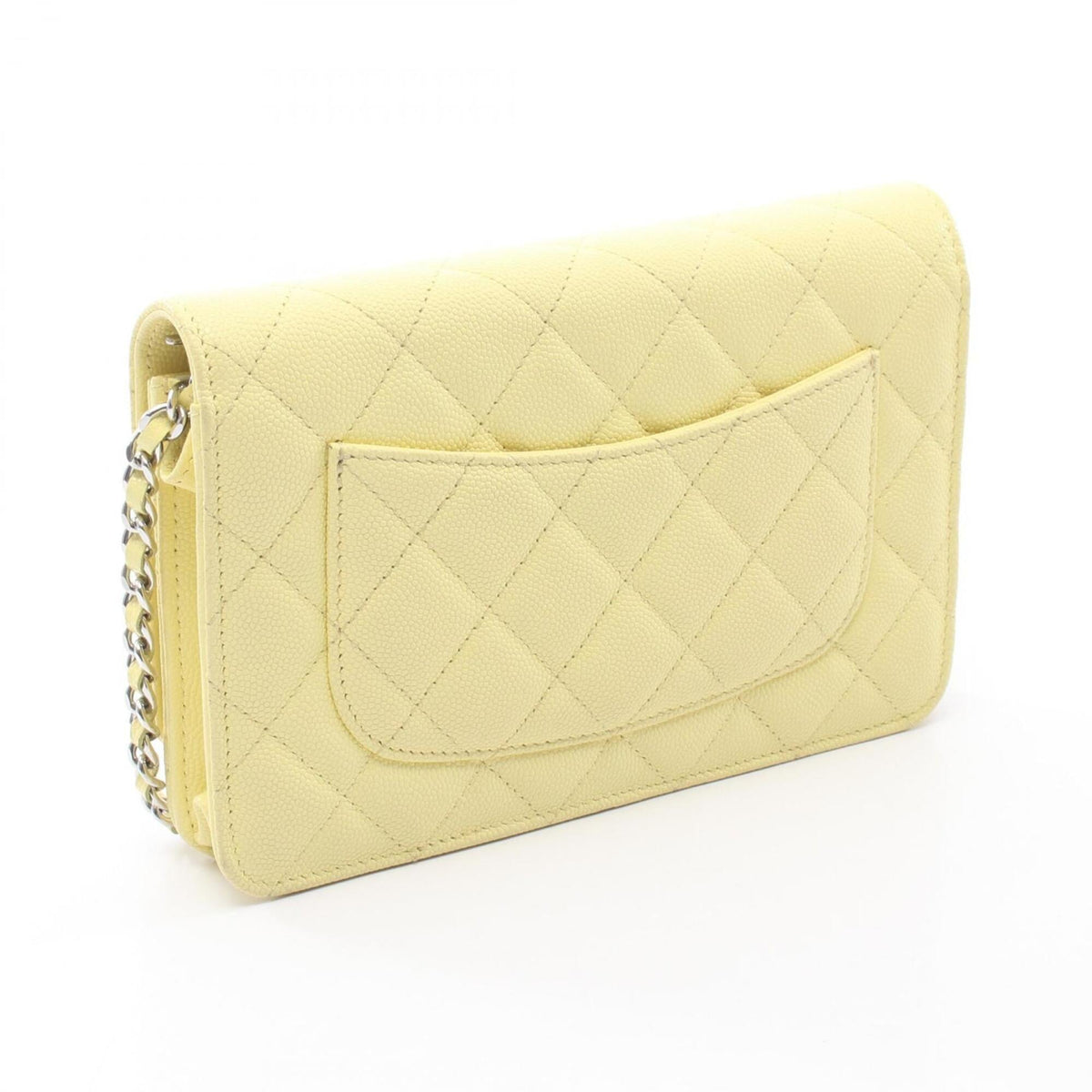 Chanel Yellow Grained Calfskin Handbag Shoulder Bag (Pre-Owned)