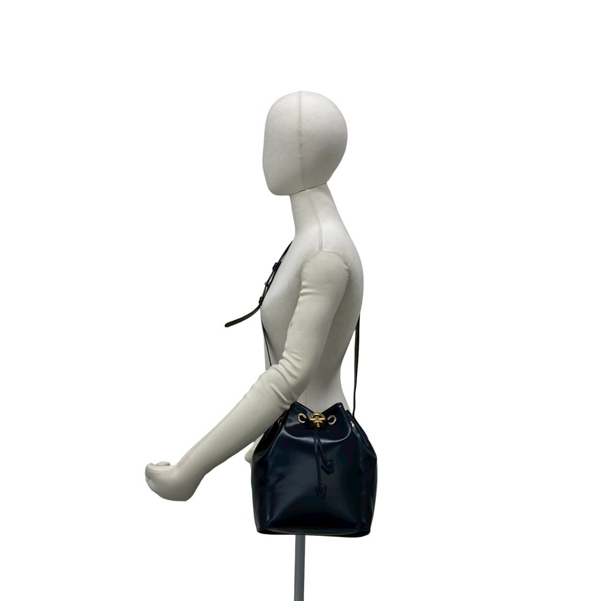 Celine Navy Leather Pochette Shoulder Bag (Pre-Owned)