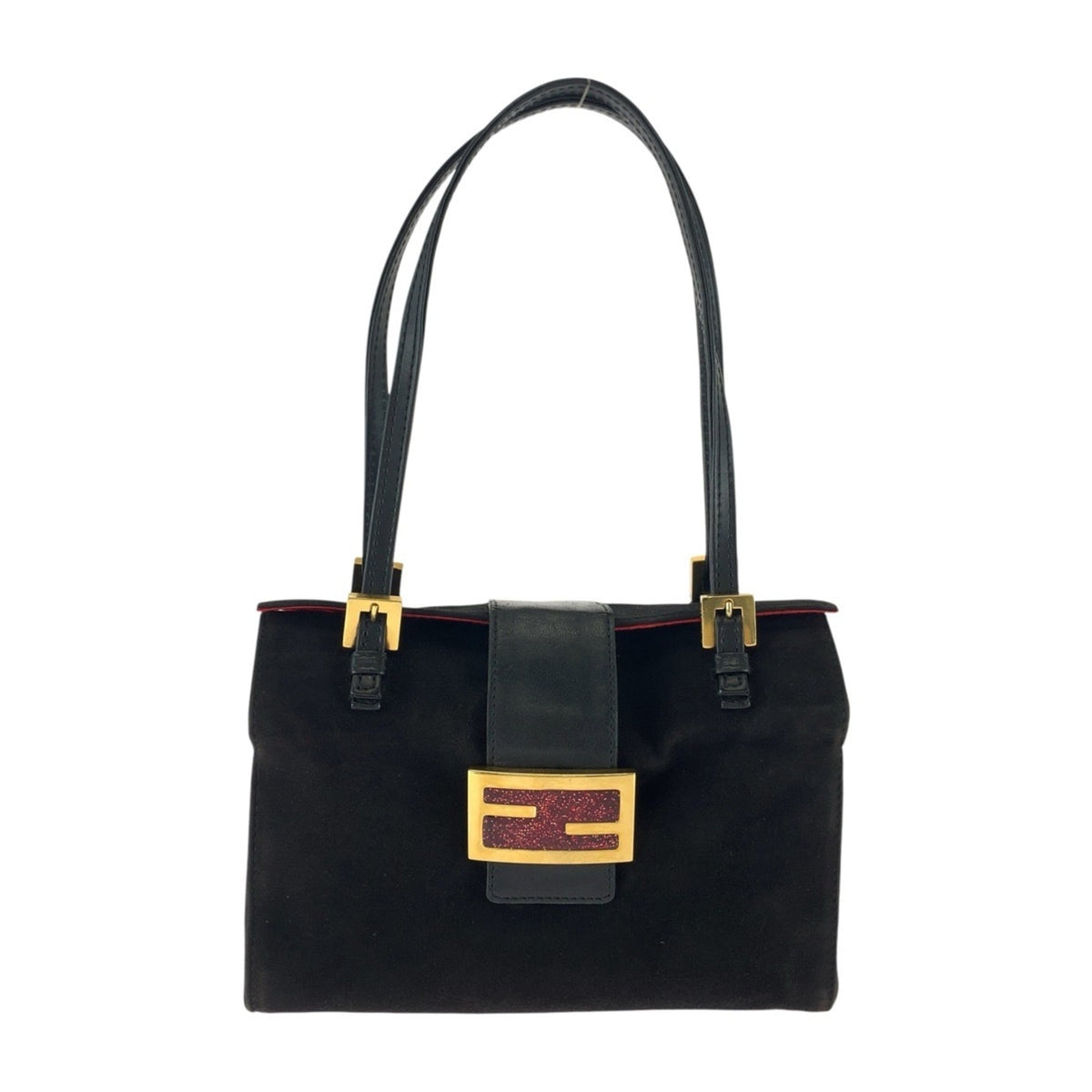 Fendi Black Suede Handbag (Pre-Owned)