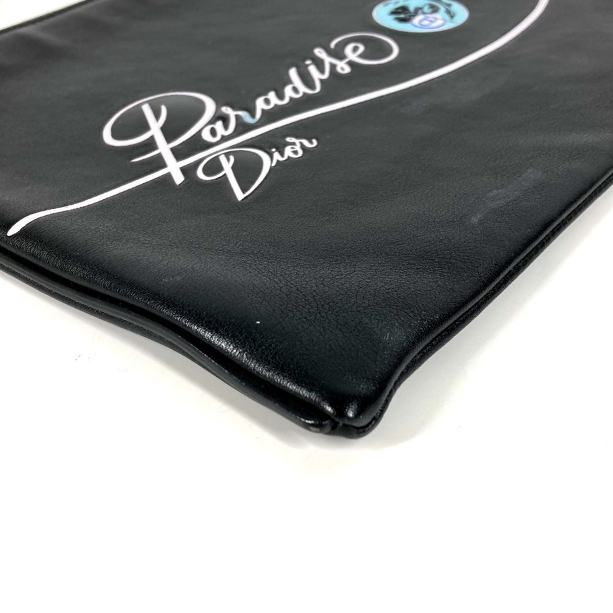 Christian Dior Black Leather Clutch Bag Pouch (Pre-Owned)