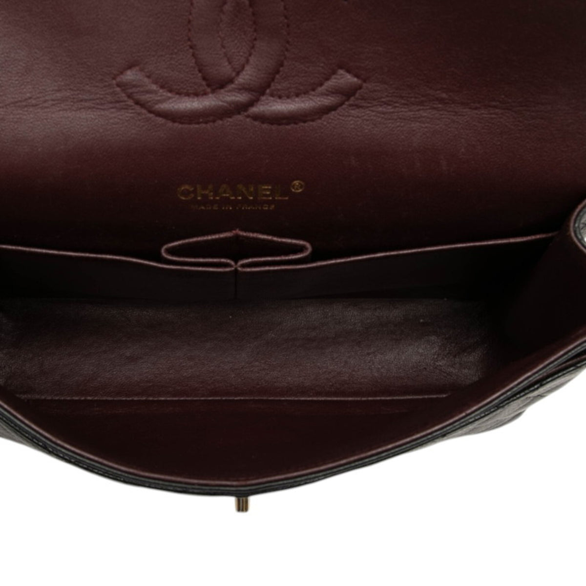 Chanel Matelasse Black Grained Calfskin Shoulder Bag (Pre-Owned)