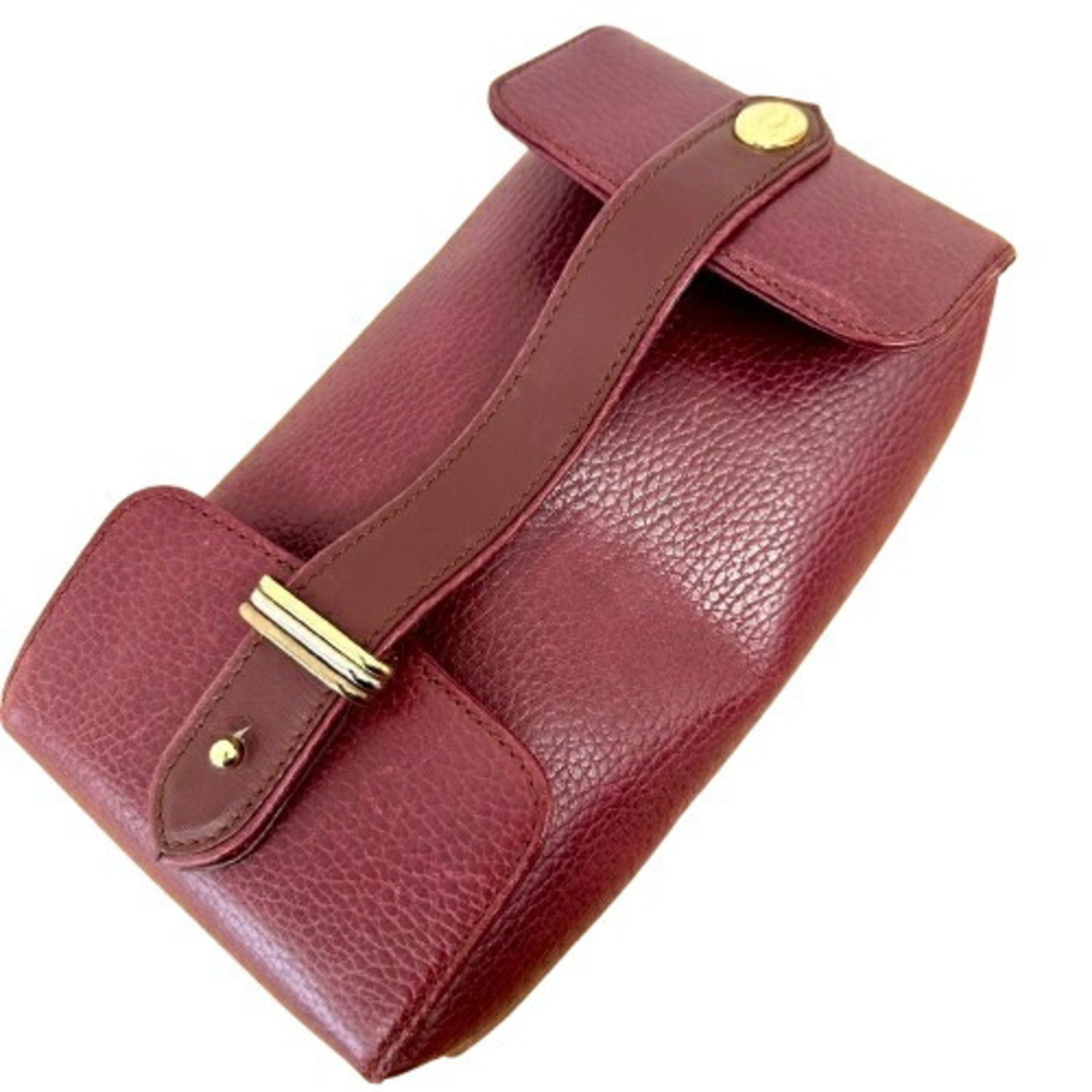 Cartier Bordeaux Leather Vanity Bag (Pre-Owned)