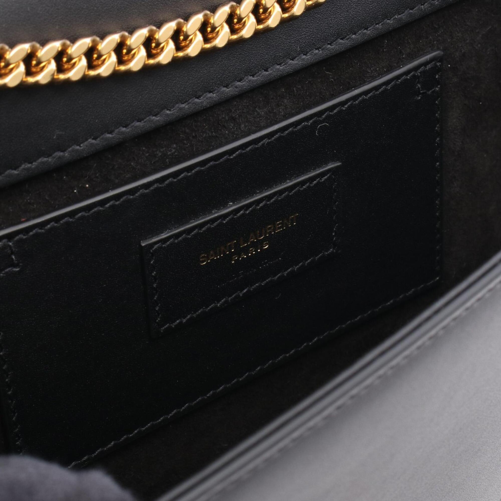 Yves Saint Laurent Black Leather Handbag Shoulder Bag (Pre-Owned)