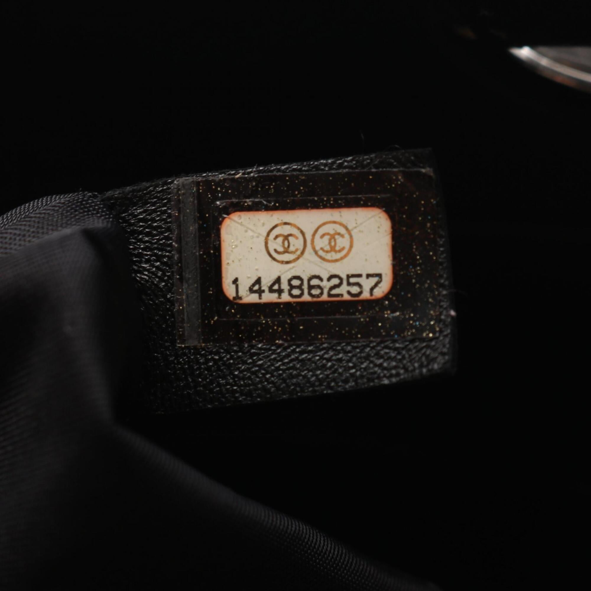 Chanel Black Coated Canvas Handbag Tote Bag (Pre-Owned)