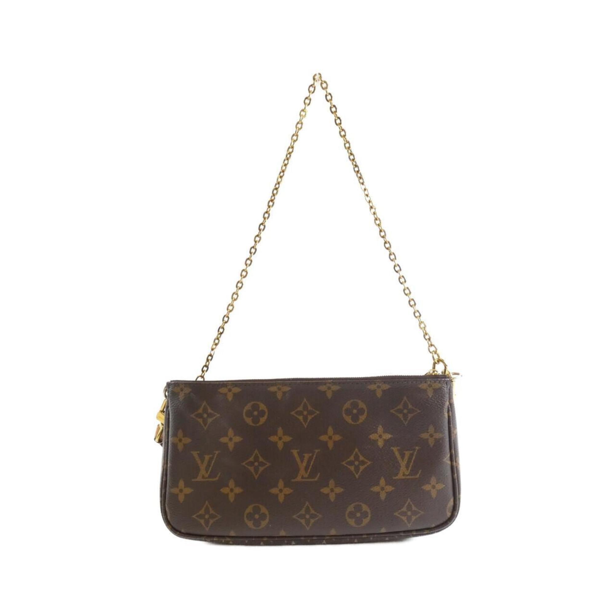 Louis Vuitton Khaki Marron Coated Canvas Pochette Pouch Shoulder Bag (Pre-Owned)