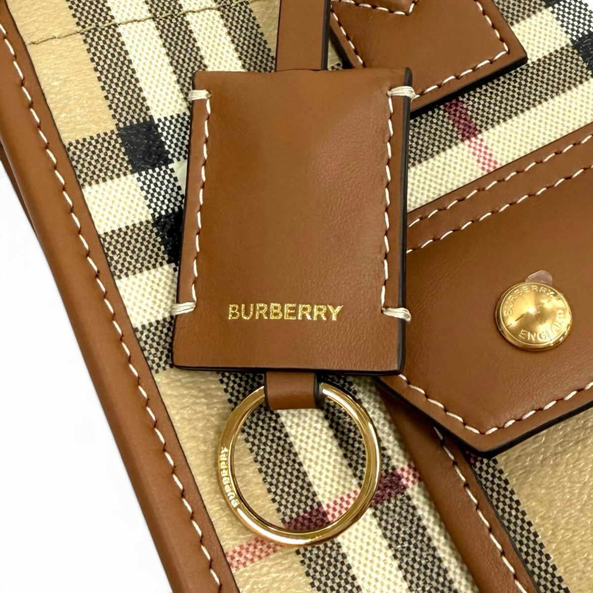 Burberry Beige Brown Shoulder Bag (Pre-Owned)