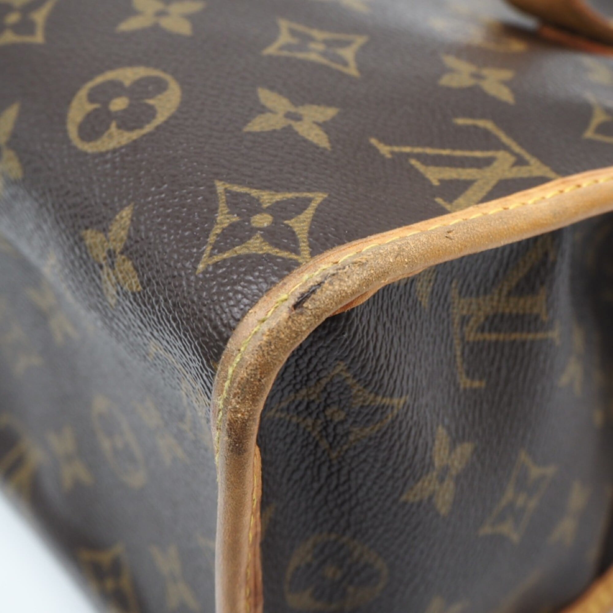 Louis Vuitton Monogram Brown Coated Canvas Leather Handbag (Pre-Owned)