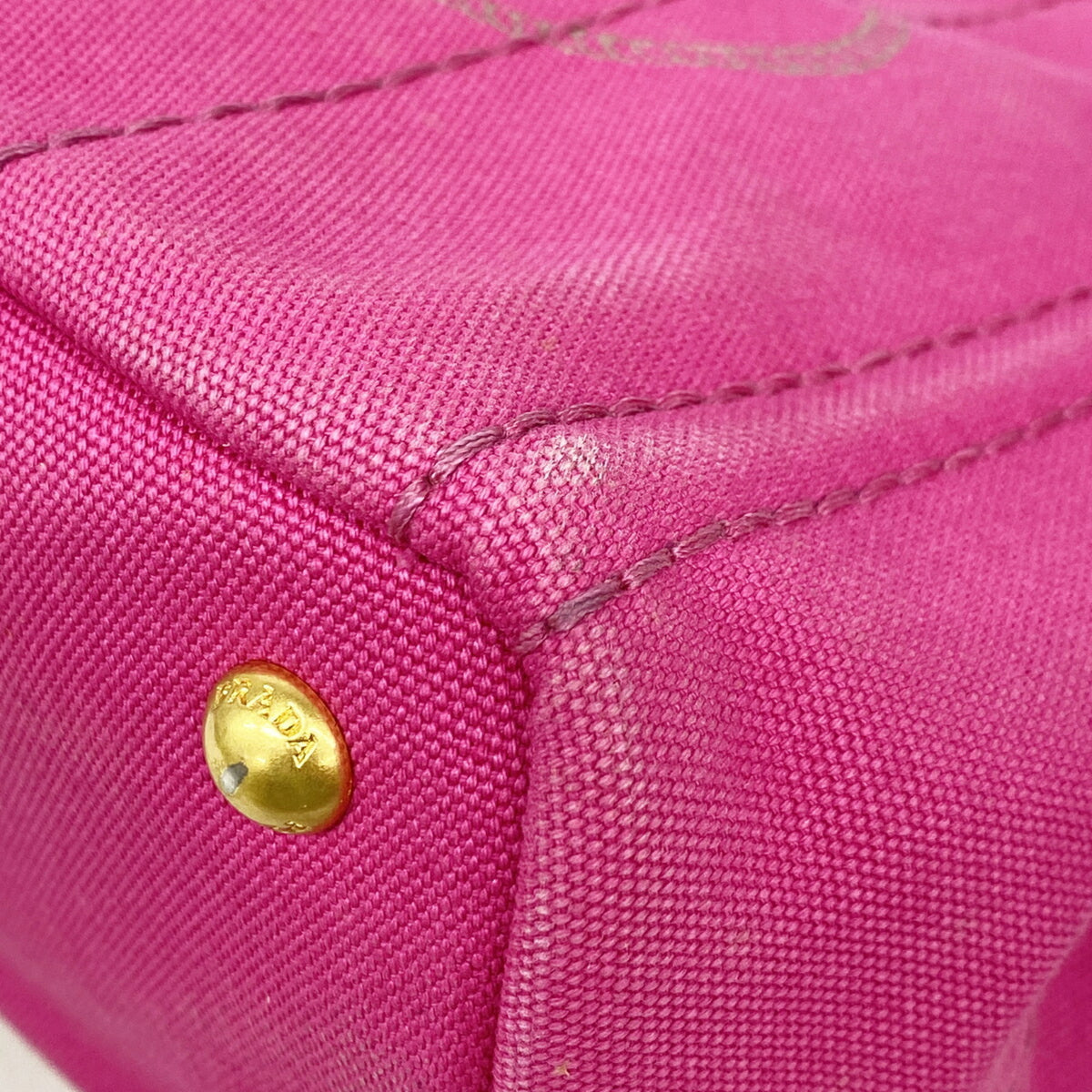 Prada Pink Canvas Tote Bag (Pre-Owned)
