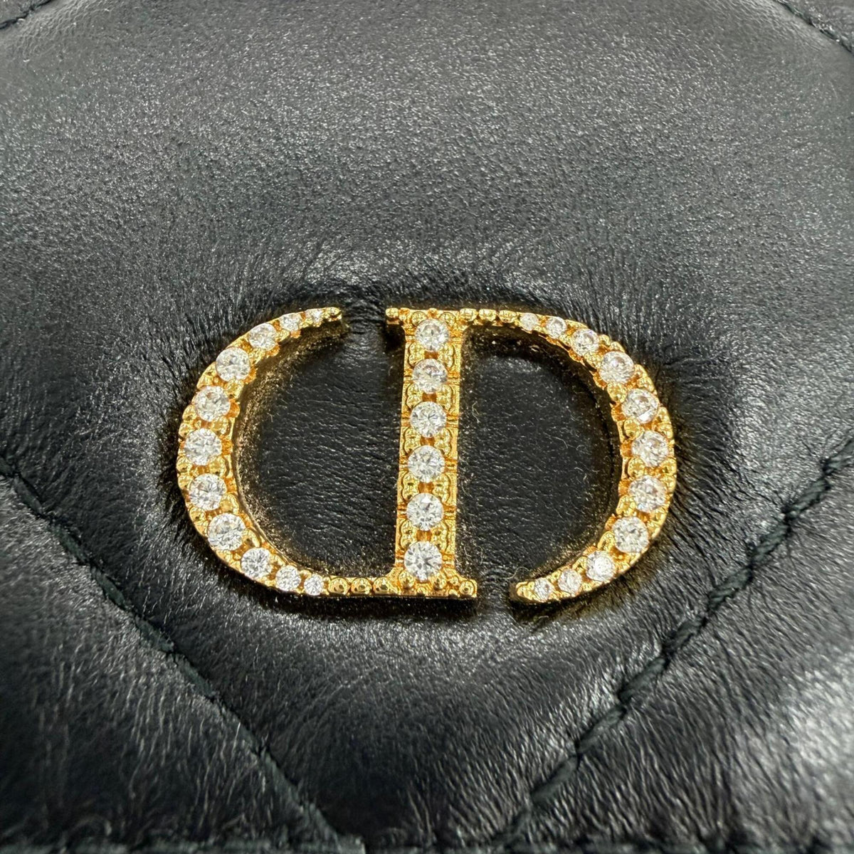 Christian Dior Black Leather Wallet (Tri-Fold) (Pre-Owned)