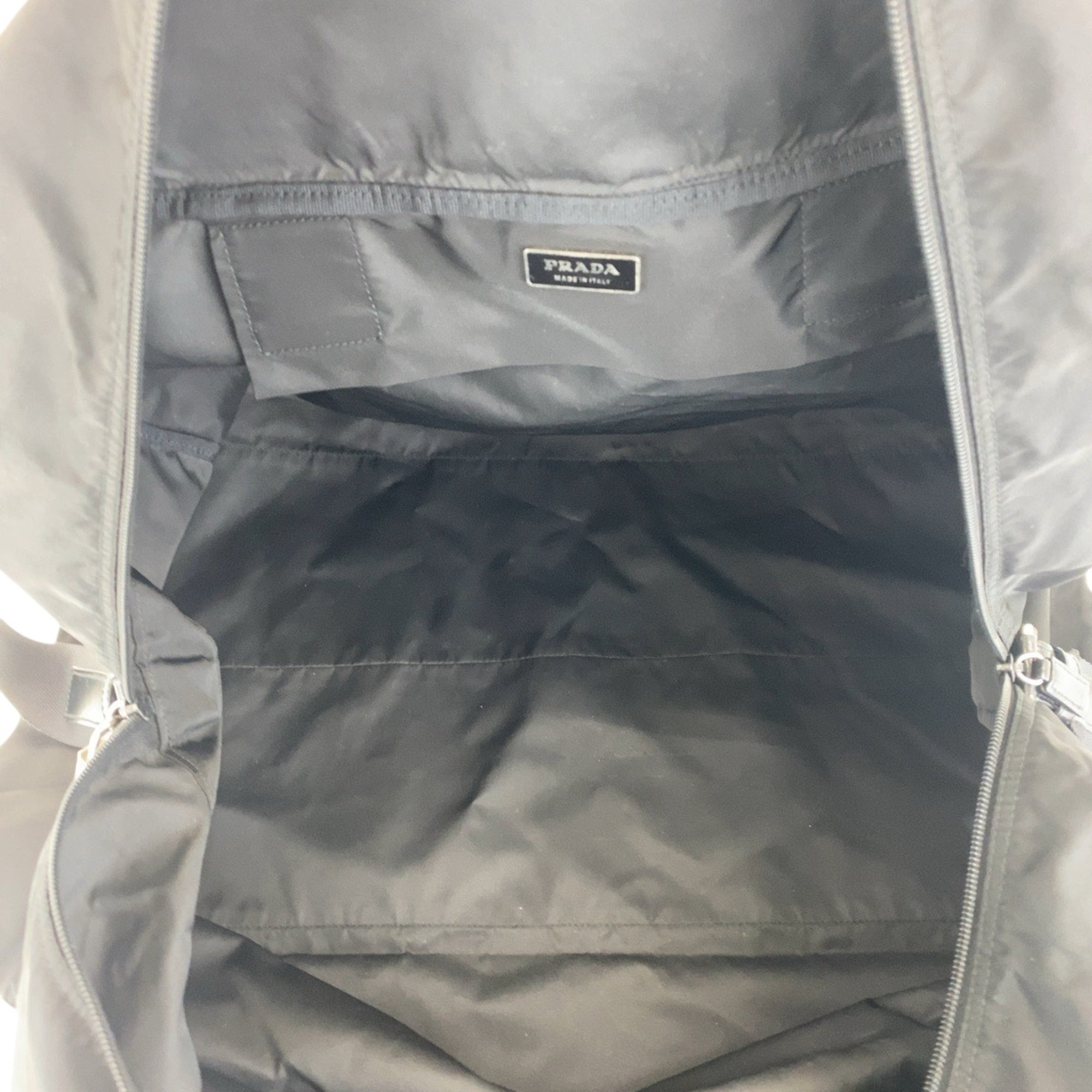 Prada Black Nylon Boston Bag Shoulder Bag (Pre-Owned)