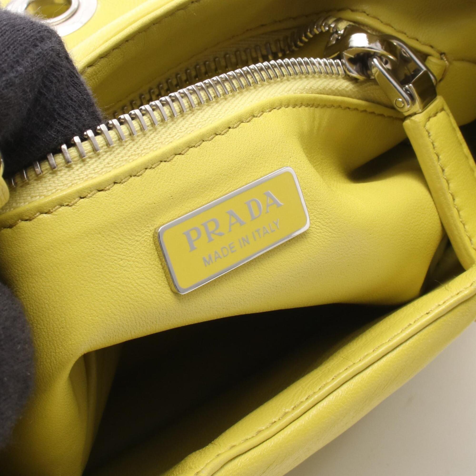 Prada Yellow Leather Handbag (Pre-Owned)