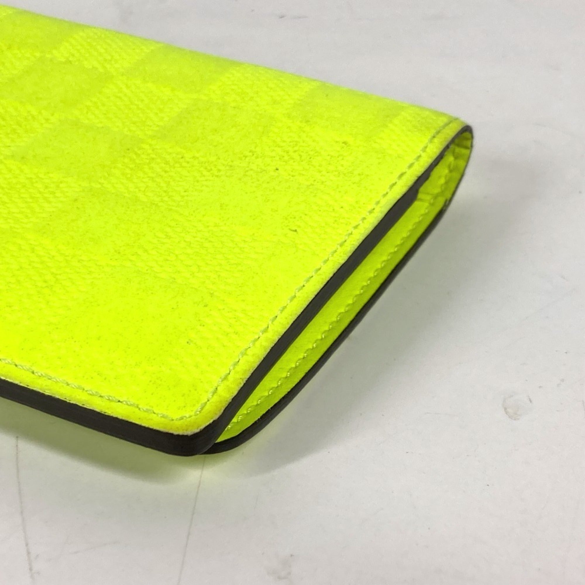 Louis Vuitton Yellow Damier Infini Long Wallet (Bi-Fold) (Pre-Owned)