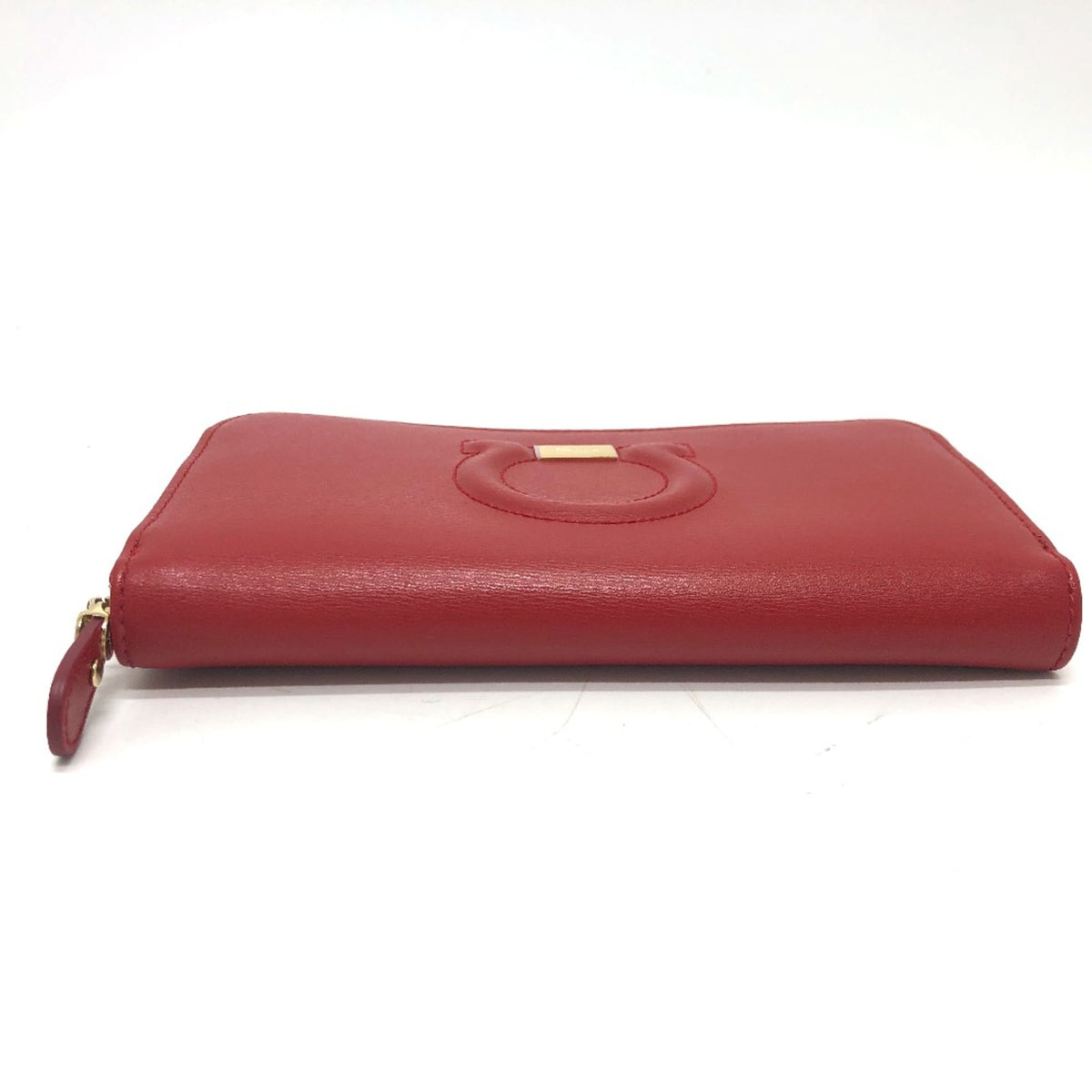 Salvatore Ferragamo Red Leather Long Wallet (Bi-Fold) (Pre-Owned)