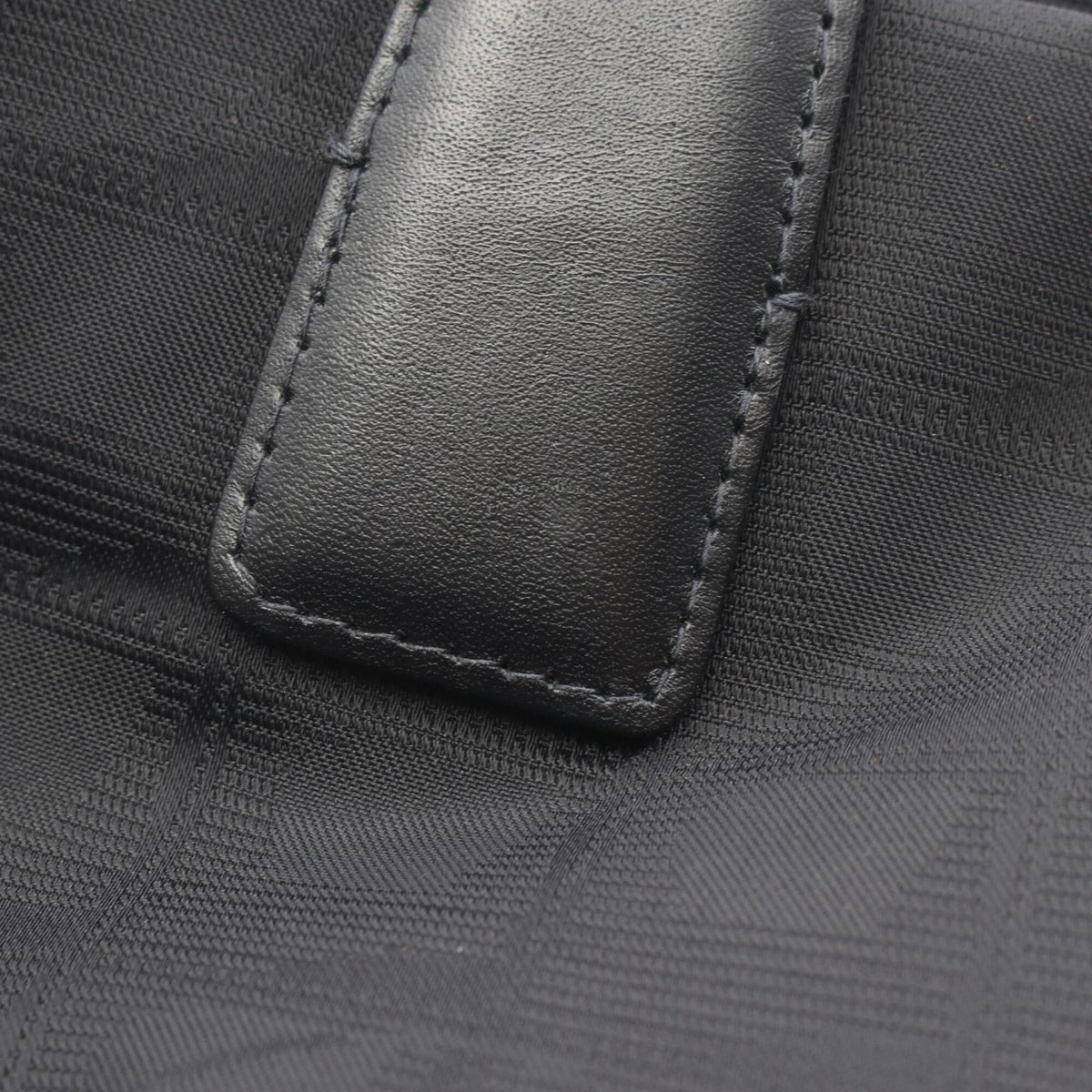 Chanel Black Leather Nylon Canvas Handbag Tote Bag (Pre-Owned)