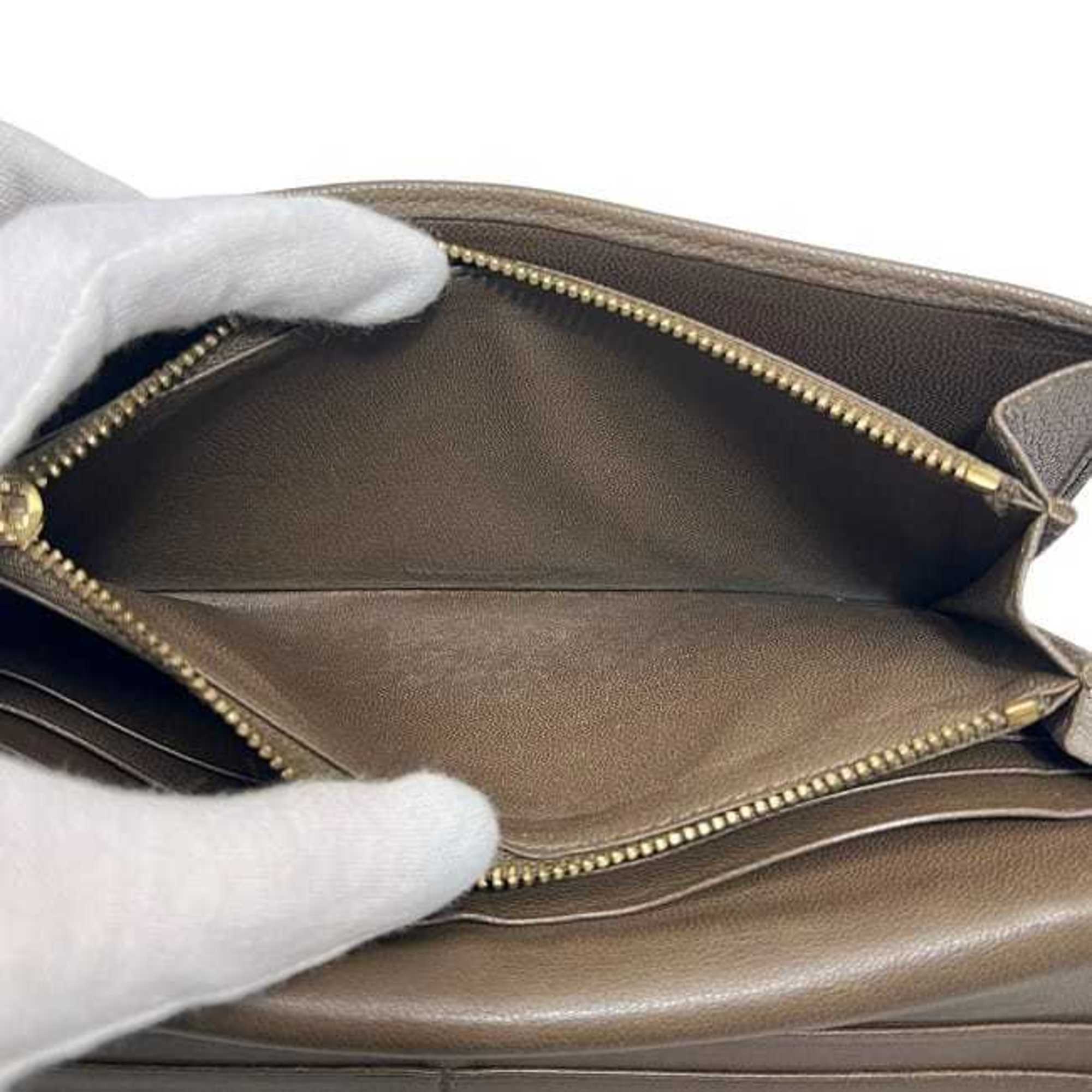 Loewe Beige Leather Long Wallet (Bi-Fold) (Pre-Owned)