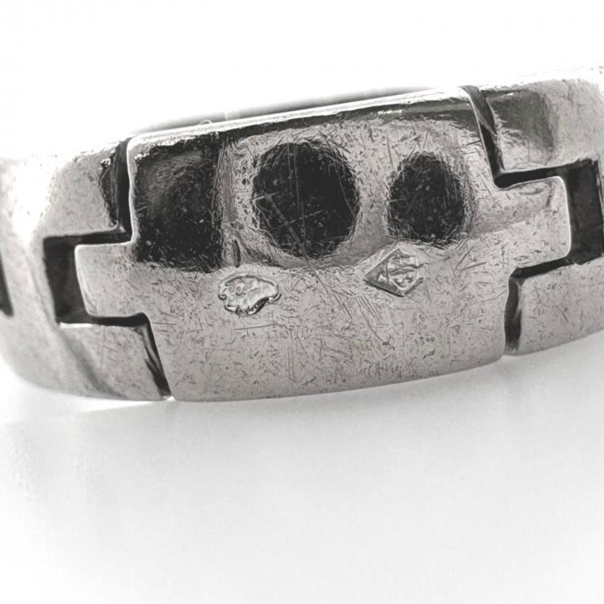 Hermes Silver White Gold (18K) Band Ring (Pre-Owned)