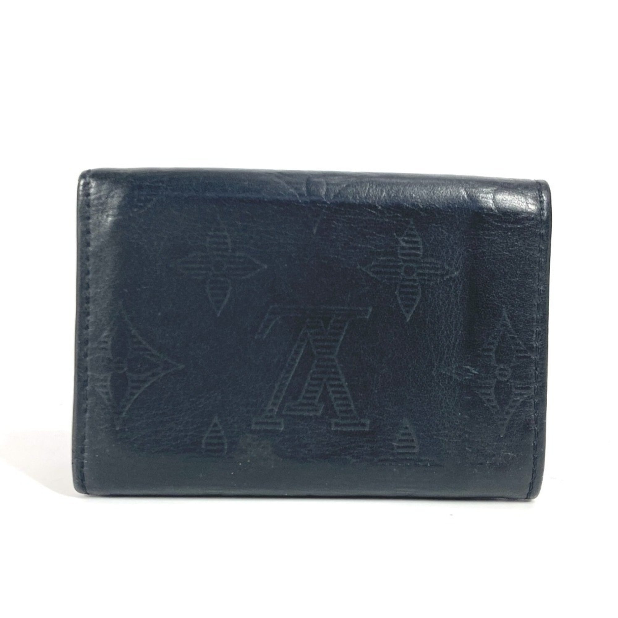 Louis Vuitton Monogram Shadow Black Noir Monogram Shadow Wallet (Tri-Fold) (Pre-Owned)
