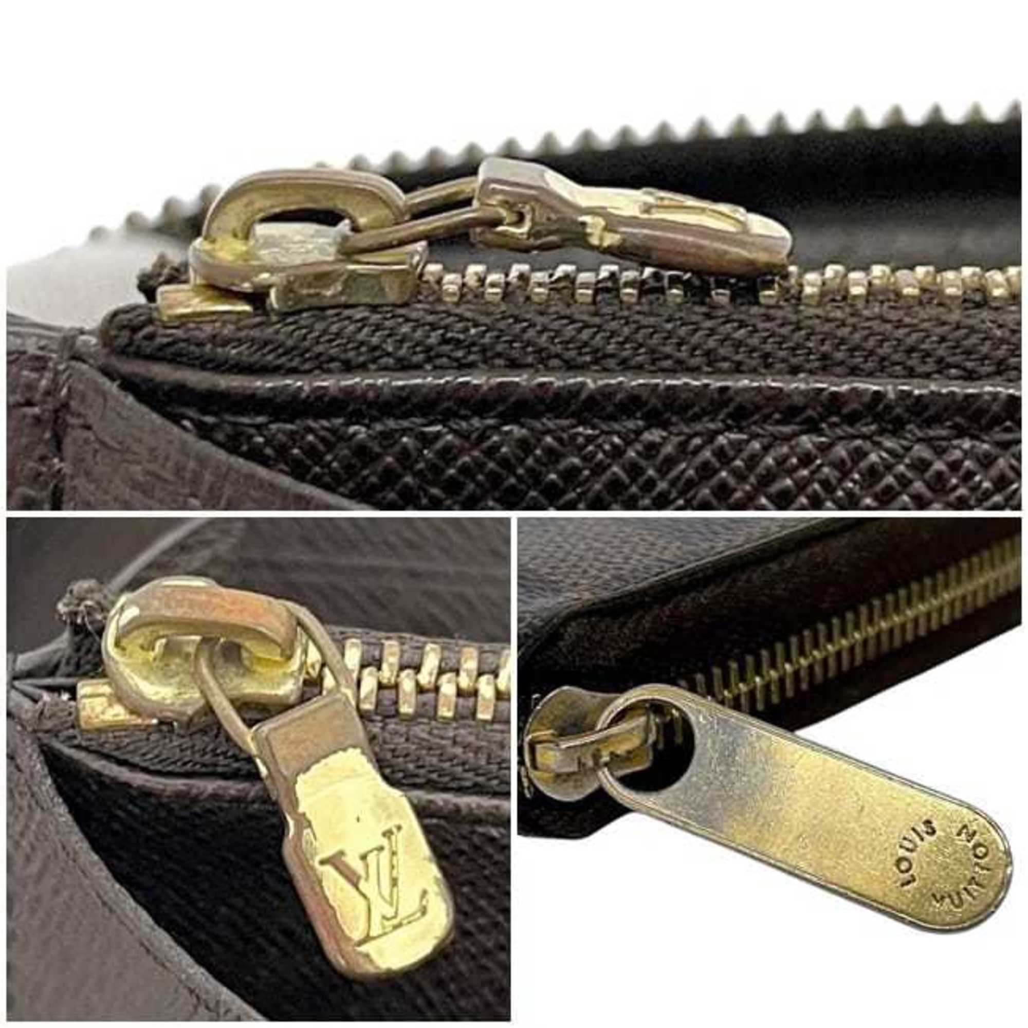 Louis Vuitton Damier Brown Damier Canvas Ebene Damier Canvas Coin Purse/Coin Case (Pre-Owned)