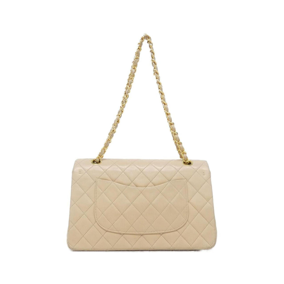 Chanel Light Beige Leather Shoulder Bag (Pre-Owned)