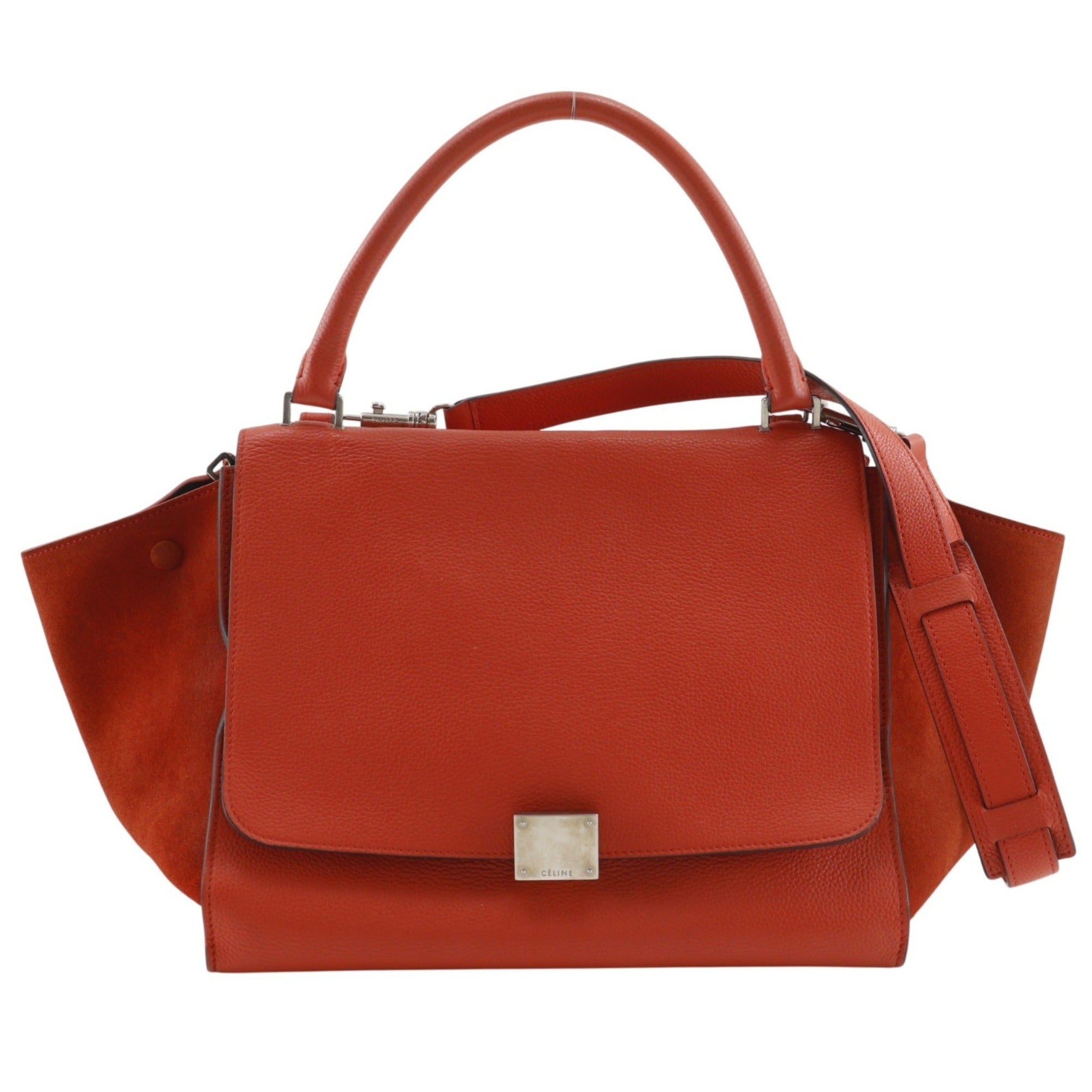 Celine Orange Leather Handbag (Pre-Owned)