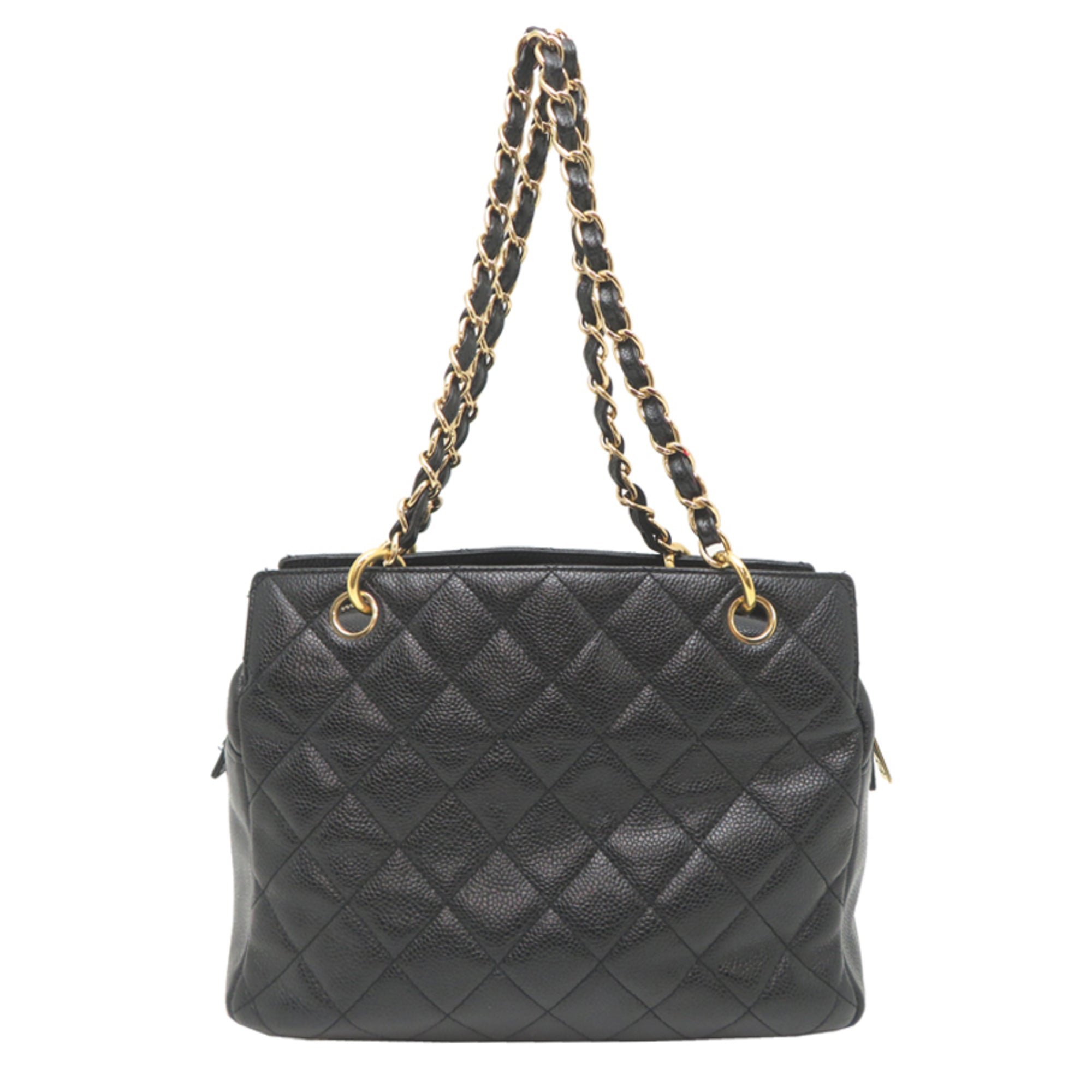 Chanel Black Grained Calfskin Tote Bag (Pre-Owned)