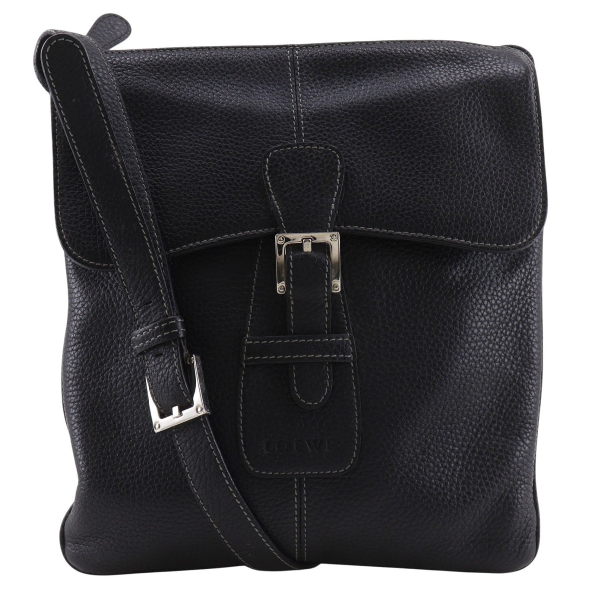 Loewe Black Leather Shoulder Bag (Pre-Owned)