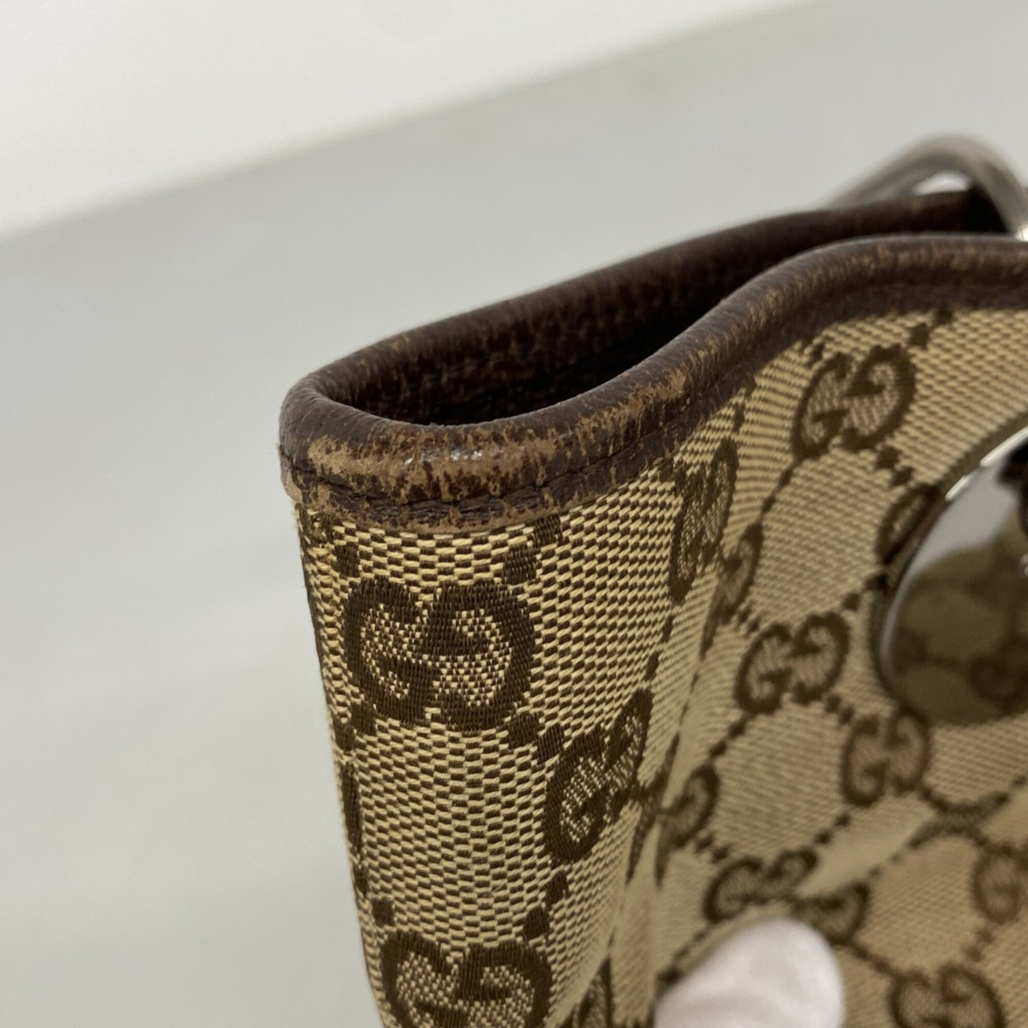 Gucci Brown Canvas Tote Bag (Pre-Owned)