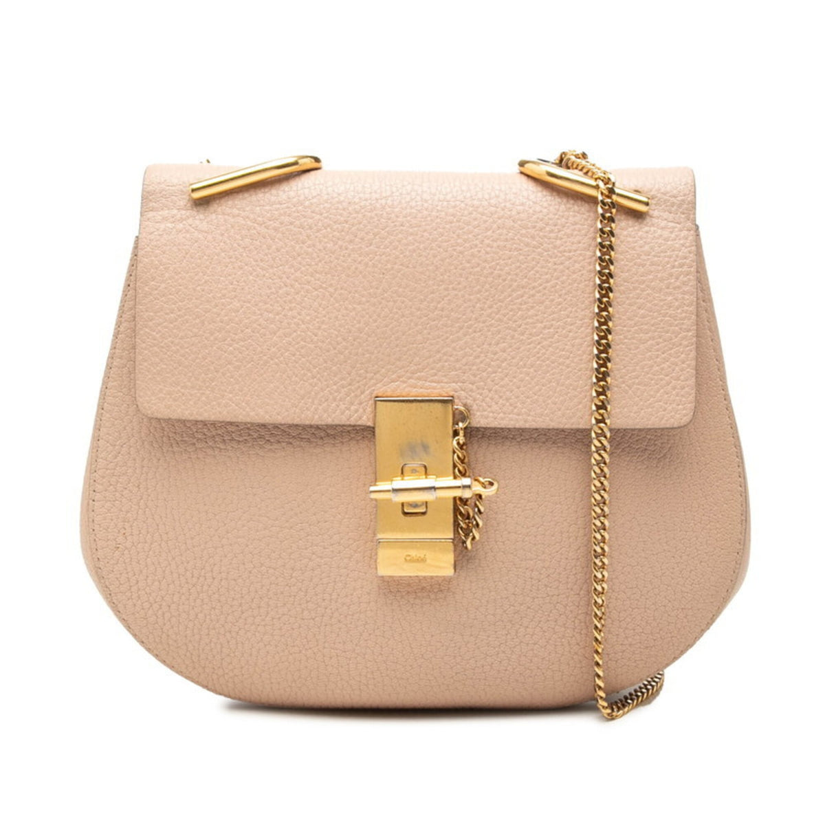 Chloé Pink Beige Leather Shoulder Bag (Pre-Owned)