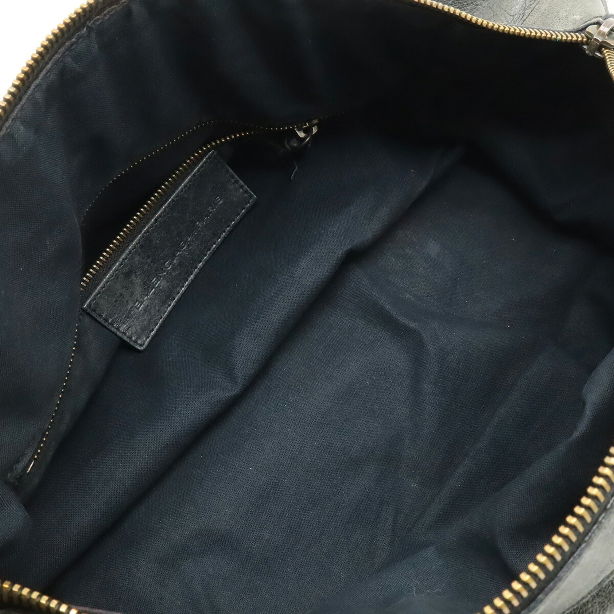 Balenciaga Dark Gray Leather Handbag Shoulder Bag (Pre-Owned)