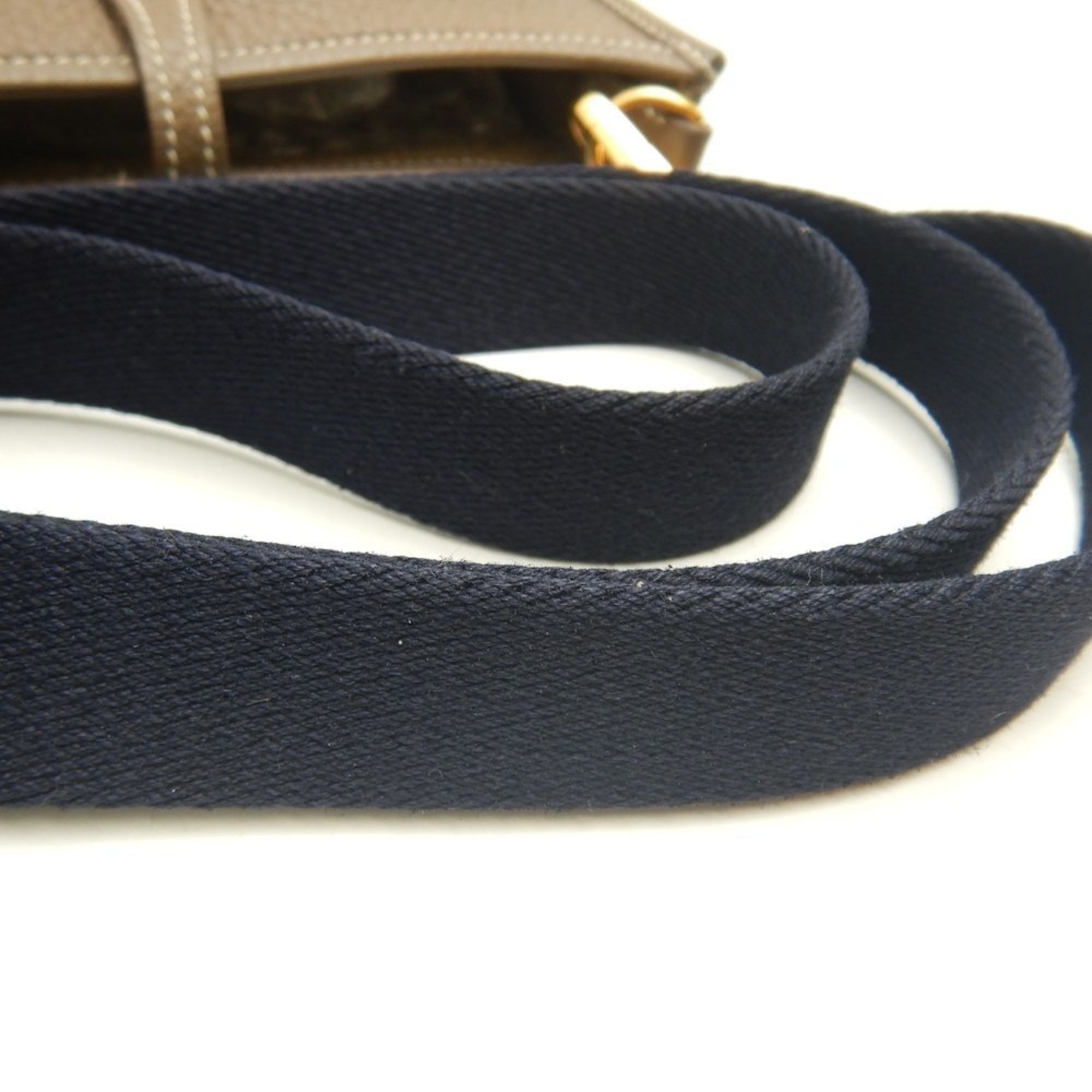 Hermes Etoupe Gray Togo Leather Shoulder Bag (Pre-Owned)