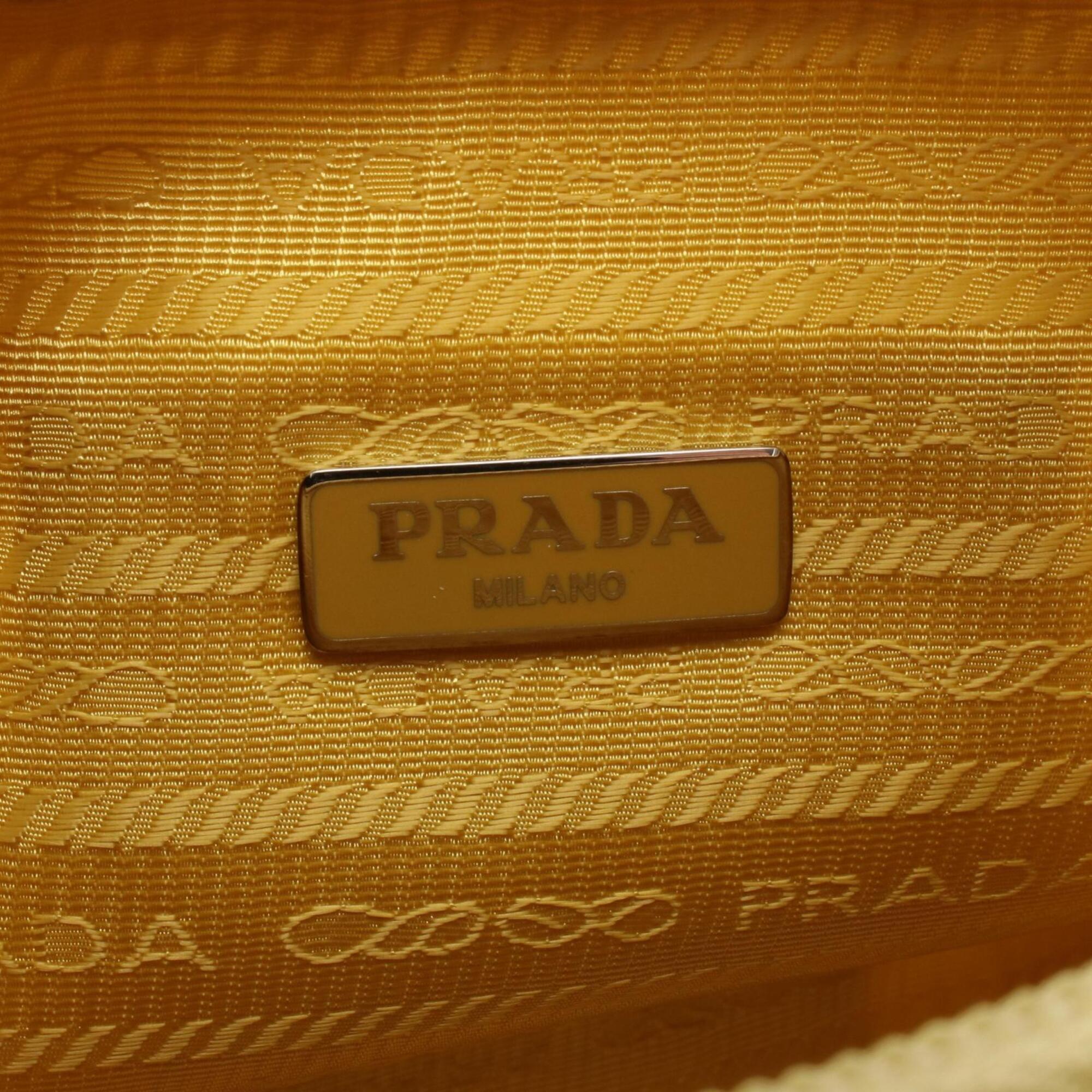Prada Yellow Nylon Handbag (Pre-Owned)