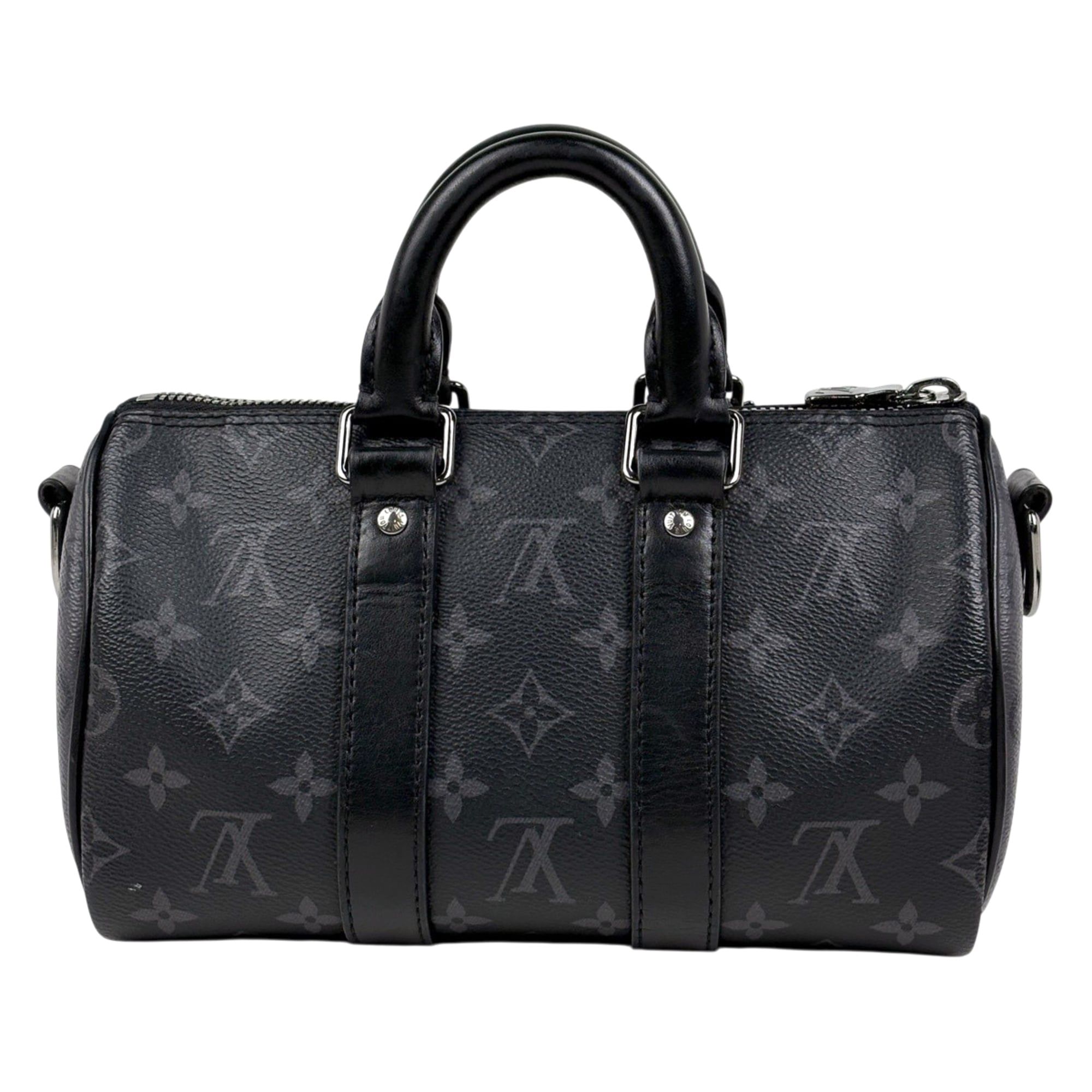 Louis Vuitton Black Gray Noir Monogram Eclipse Tote Bag (Pre-Owned)