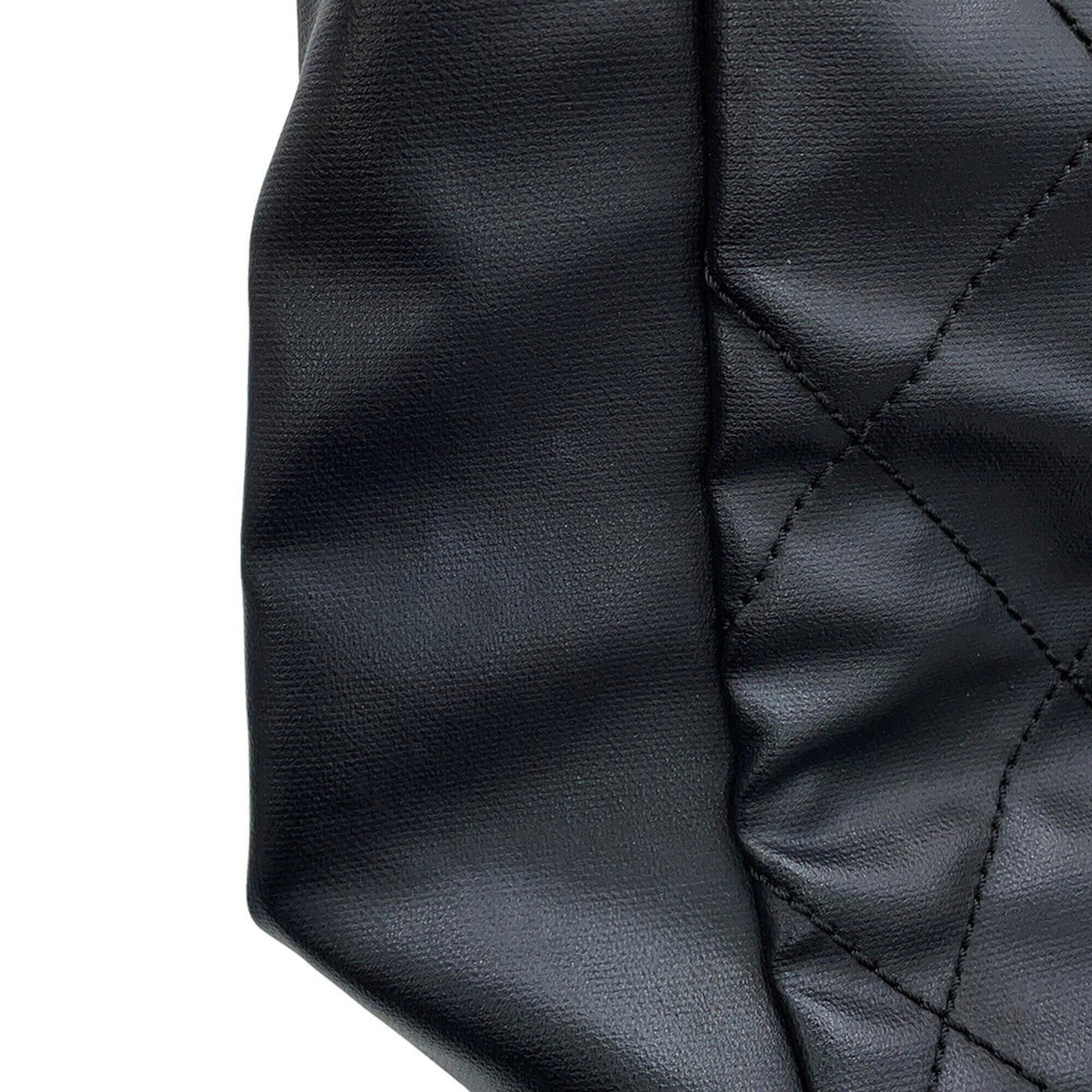 Chanel Black Leather Canvas Tote Bag (Pre-Owned)