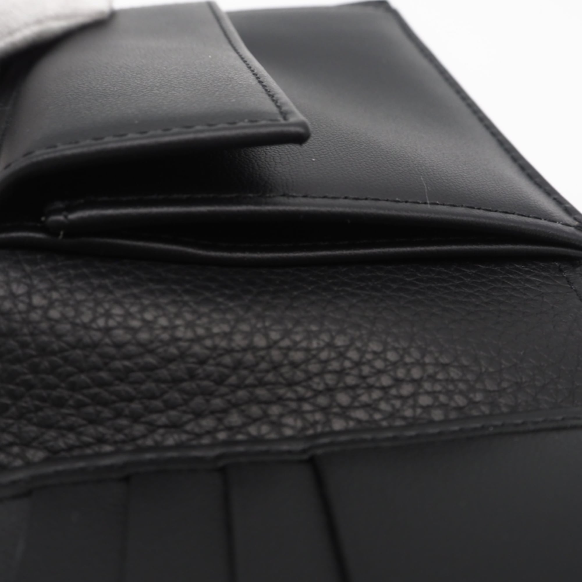 Christian Dior Navy Black Canvas Leather Wallet (Bi-Fold) (Pre-Owned)