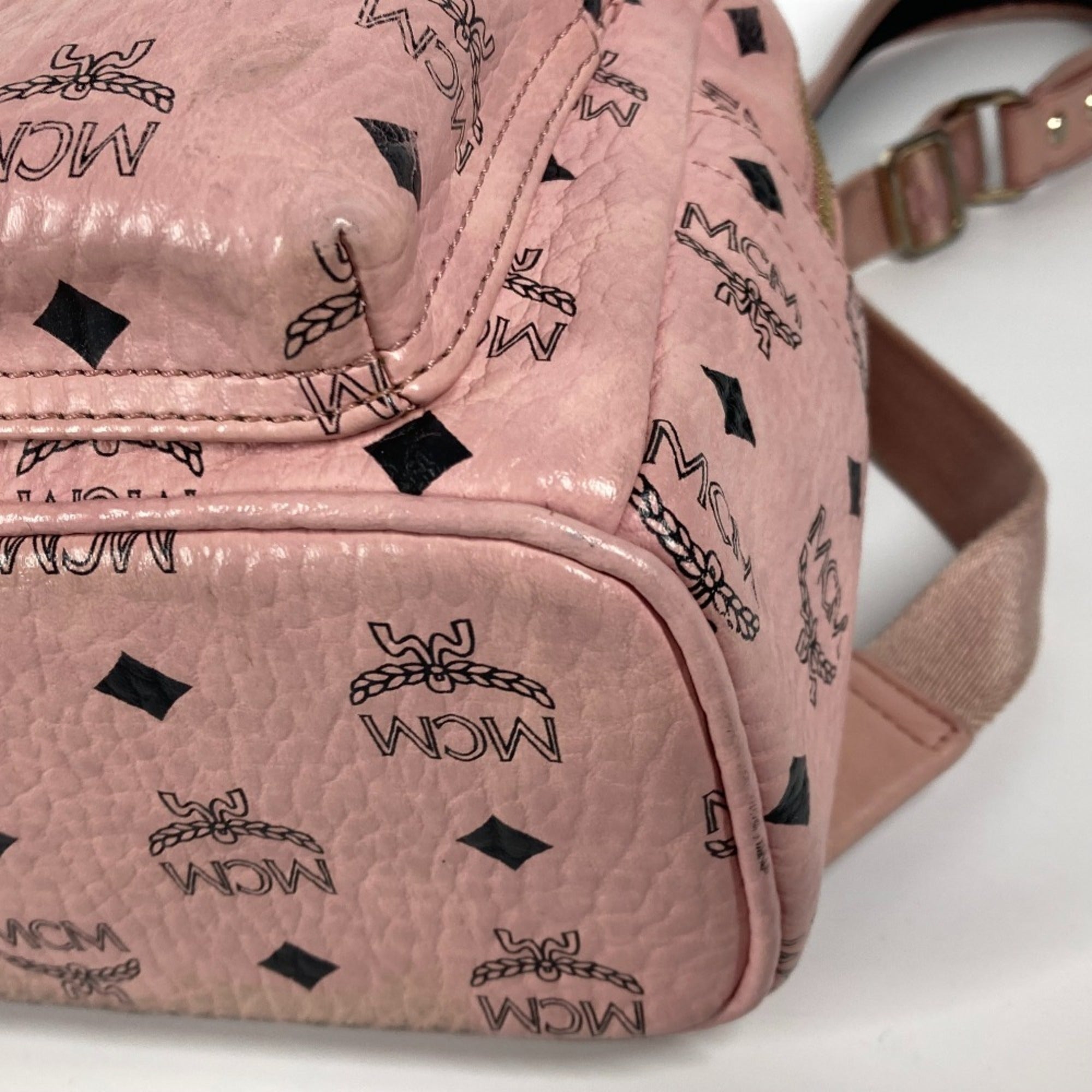 Mcm Pink Leather Backpack (Pre-Owned)