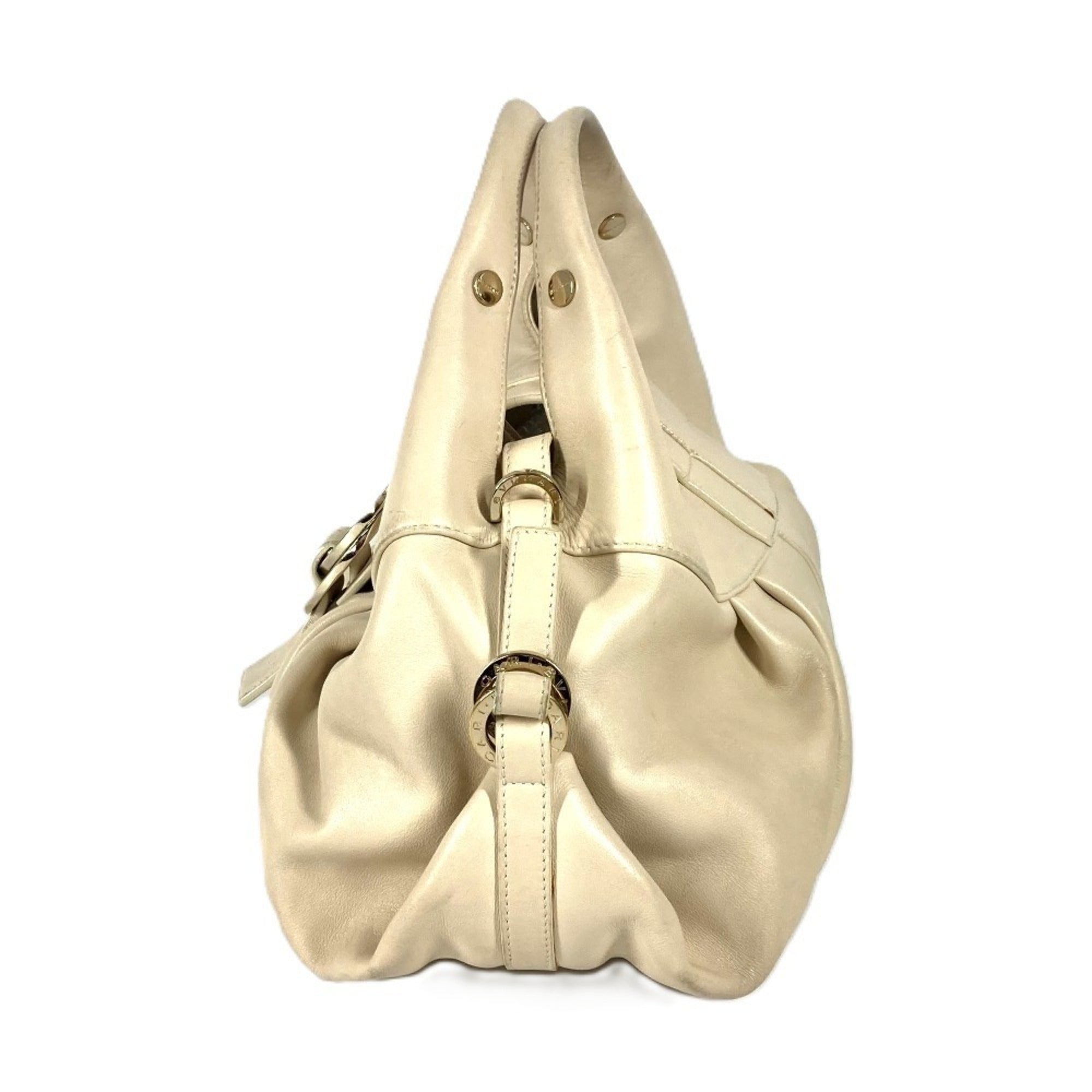 Bvlgari Chandra Beige Leather Handbag (Pre-Owned)