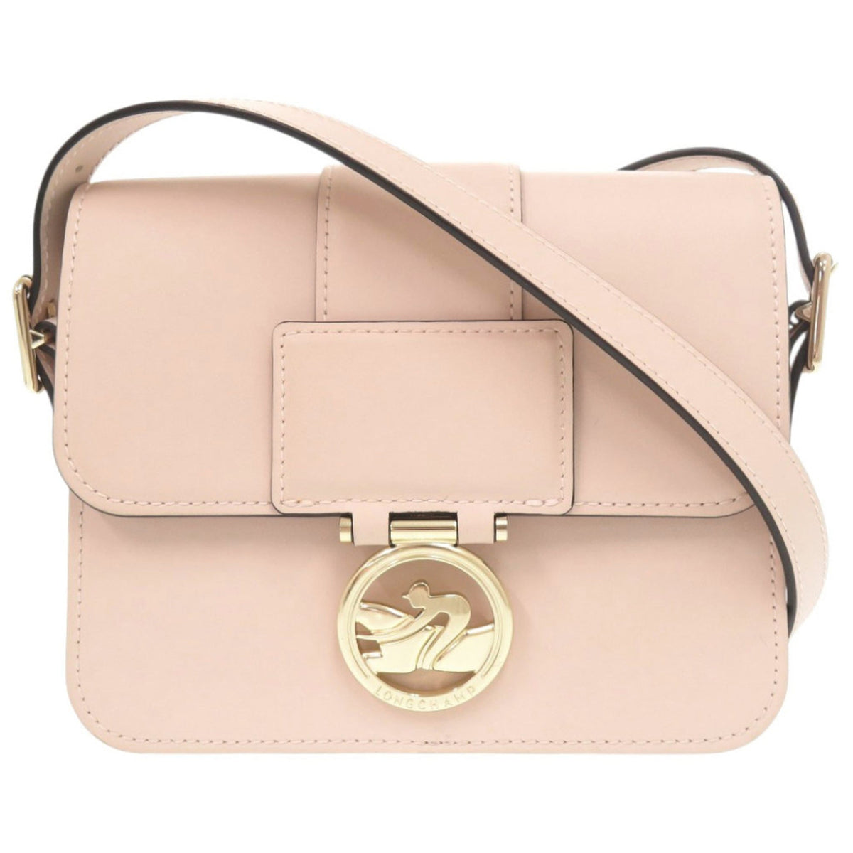 Longchamp Pink Leather Shoulder Bag (Pre-Owned)