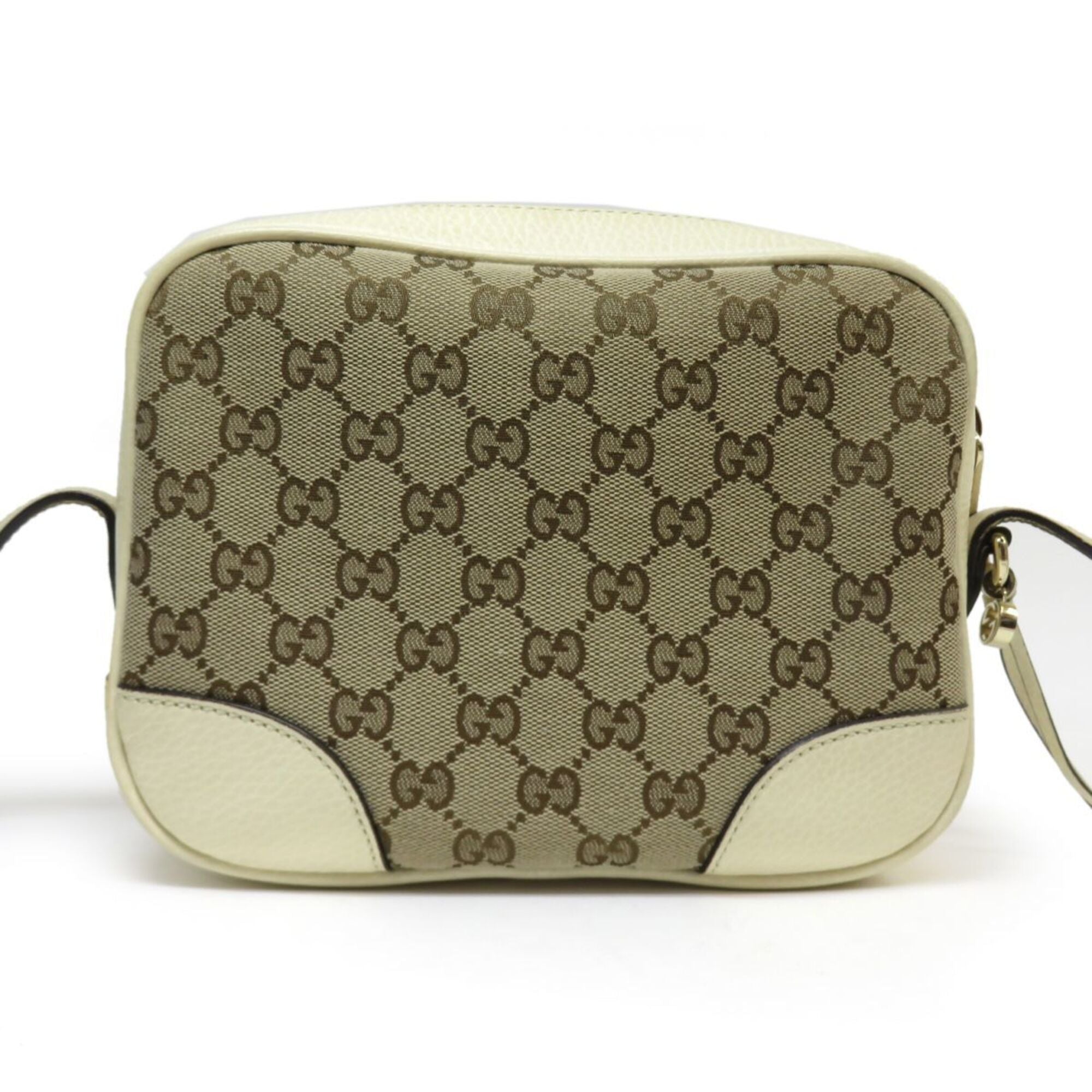 Gucci Beige Ivory Gg Canvas Shoulder Bag (Pre-Owned)