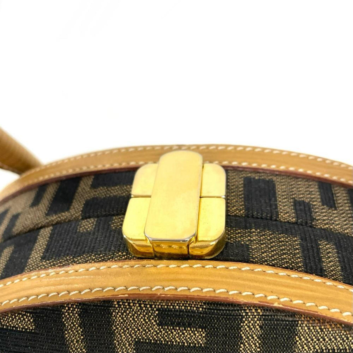 Fendi Zucca Canvas Handbag Shoulder Bag (Pre-Owned)
