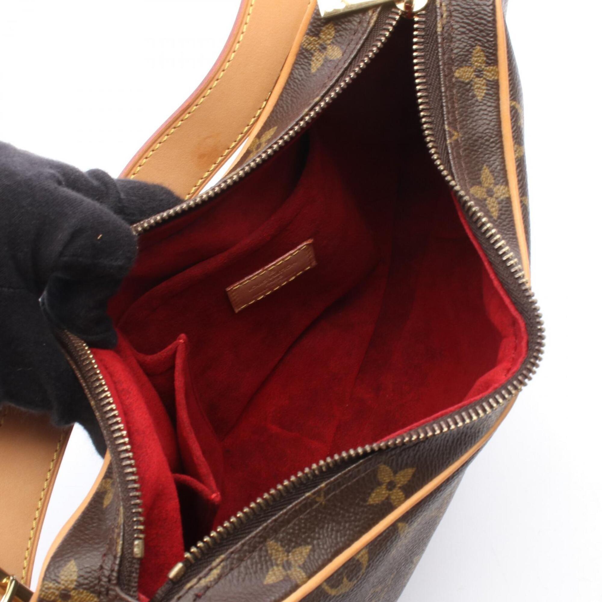 Louis Vuitton Brown Monogram Coated Canvas Leather Handbag Shoulder Bag (Pre-Owned)