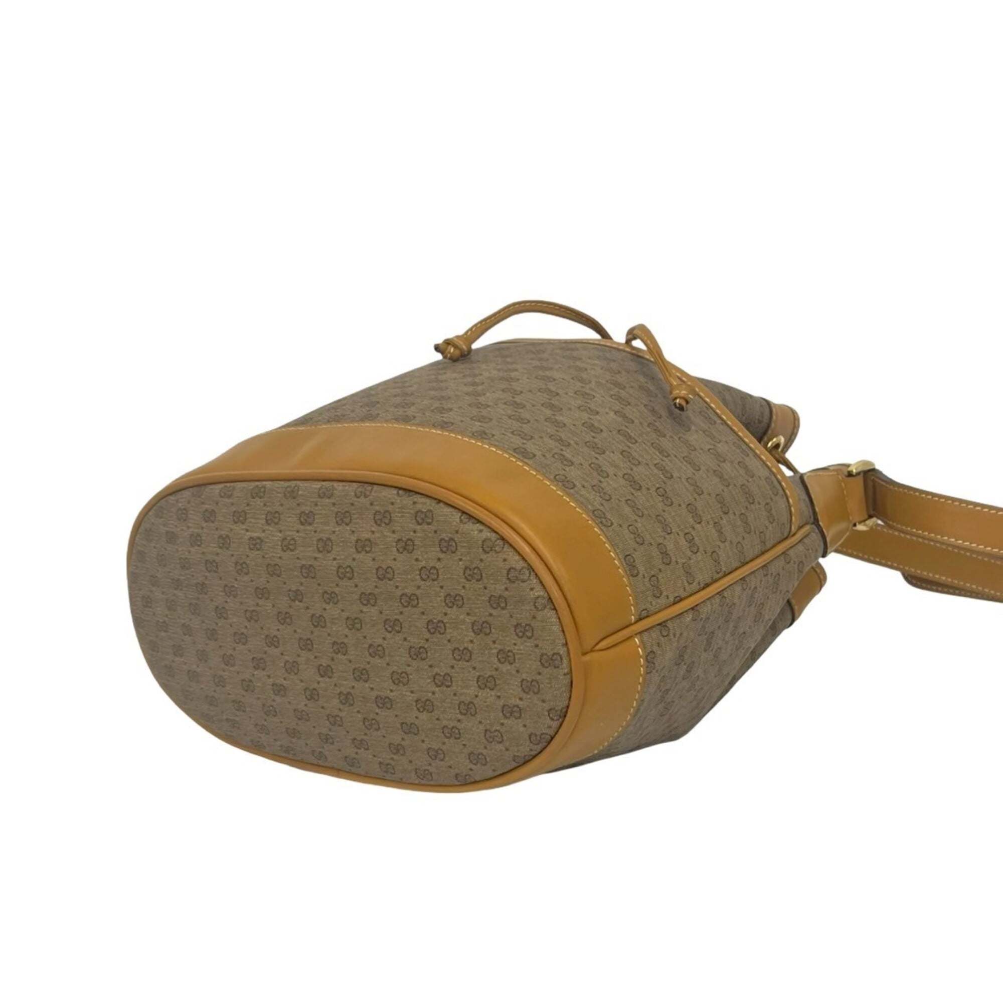 Gucci Brown Leather Pvc Shoulder Bag (Pre-Owned)