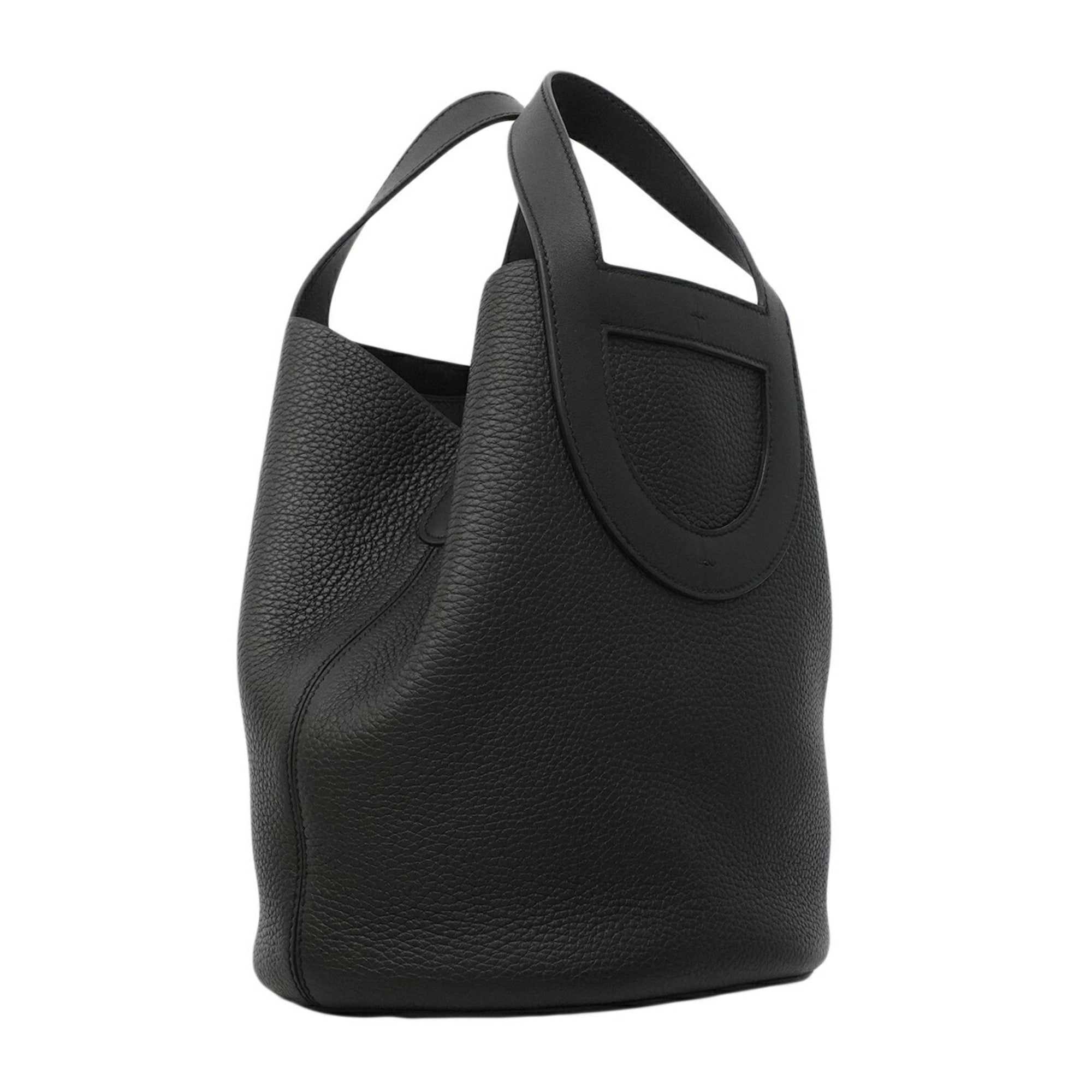 Hermes Black Taurillon Clemence Leather Swift Leather Handbag (Pre-Owned)