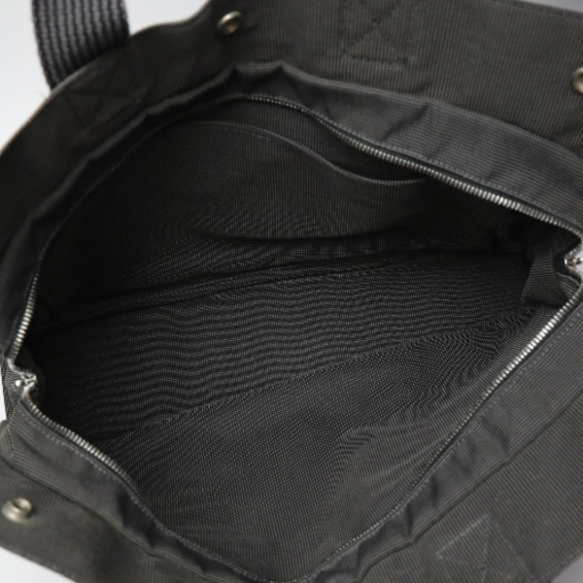 Hermes Gray Canvas Tote Bag (Pre-Owned)