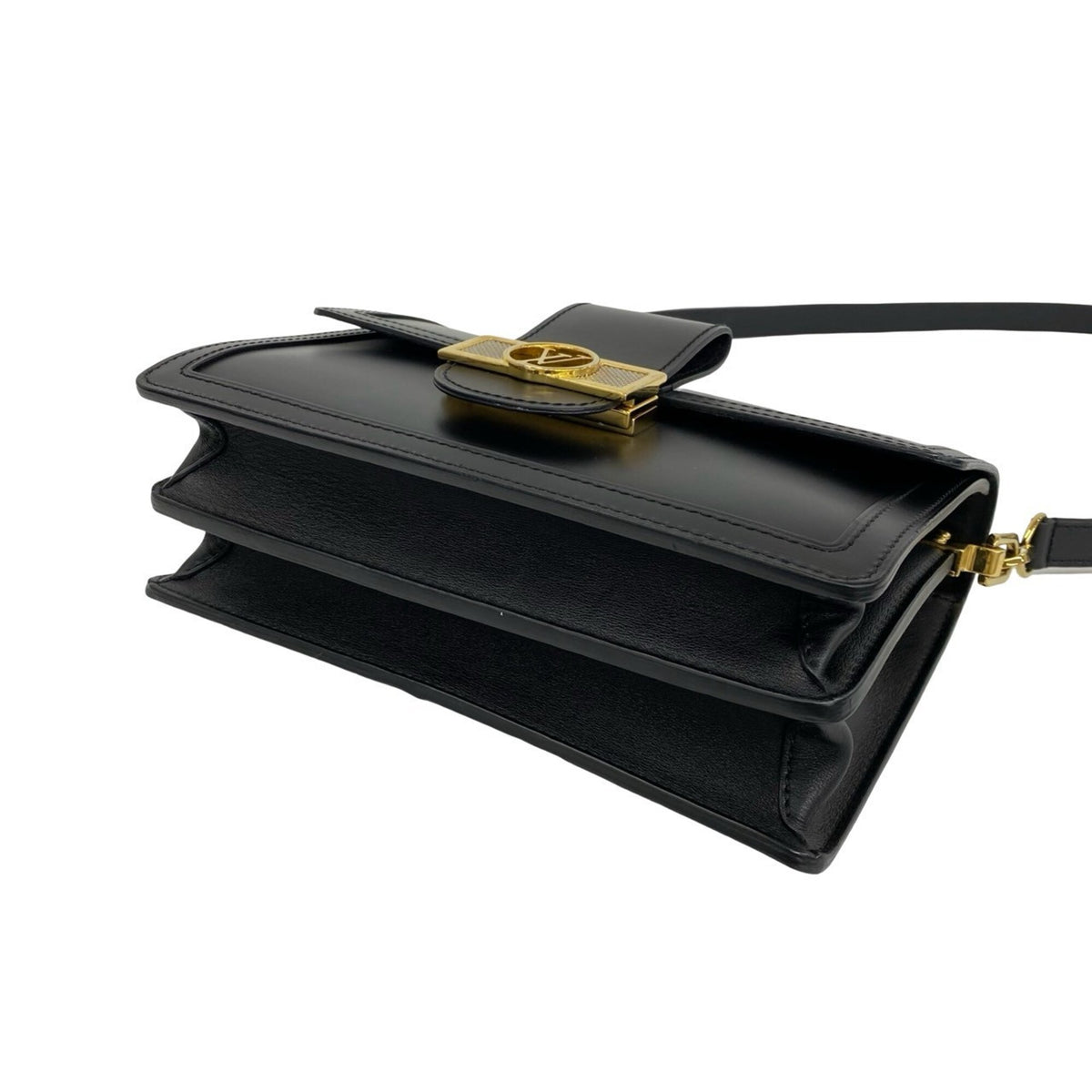 Louis Vuitton Black Leather Pochette Shoulder Bag (Pre-Owned)