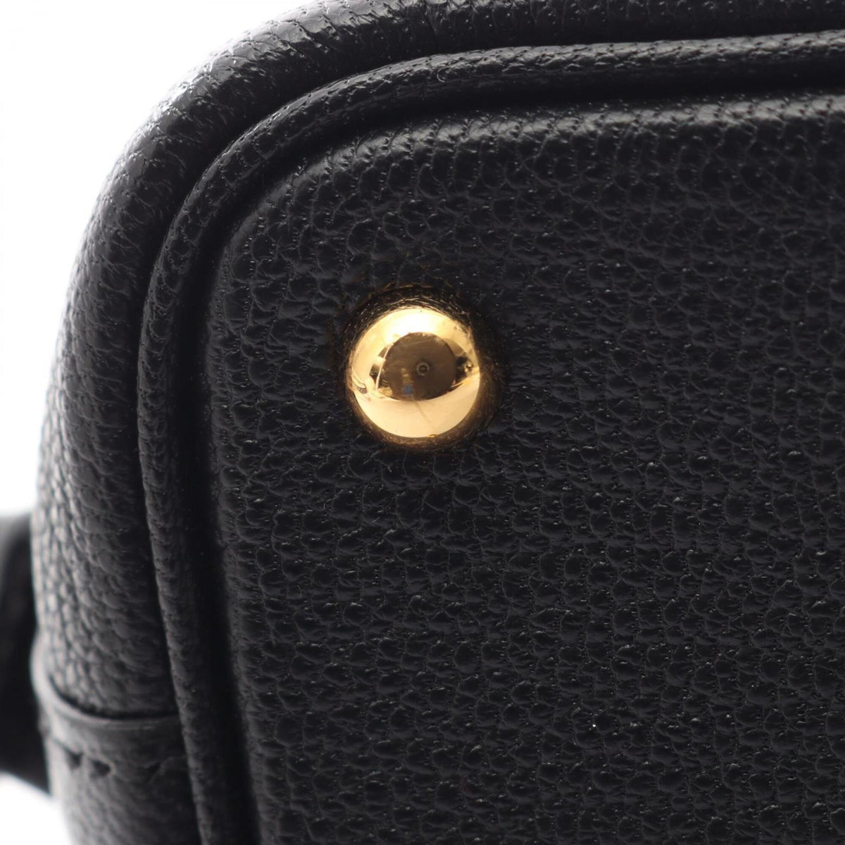 Hermes Black Chevre Leather Handbag (Pre-Owned)