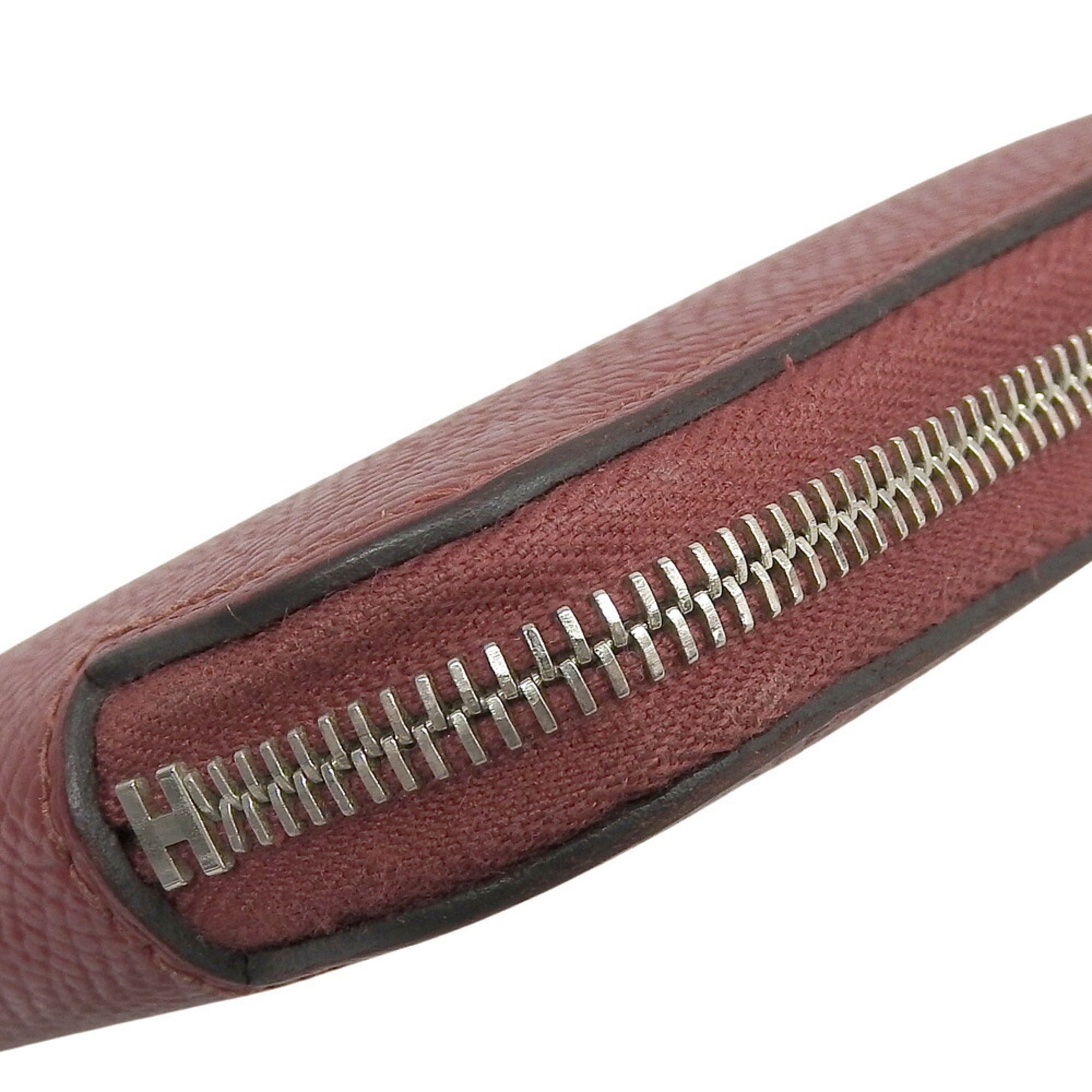 Hermes Red Color Epsom Leather Coin Purse/Coin Case (Pre-Owned)