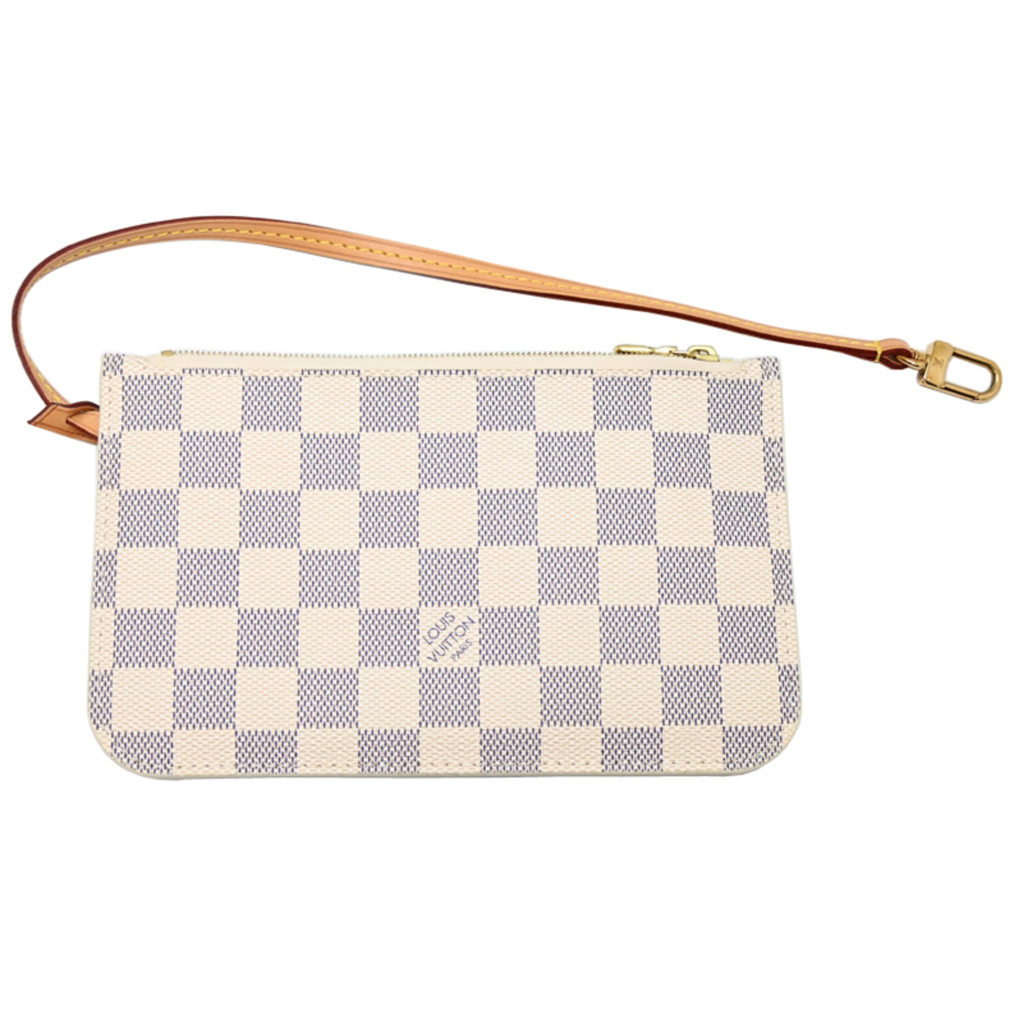 Louis Vuitton White Damier Azur Pouch Tote Bag (Pre-Owned)