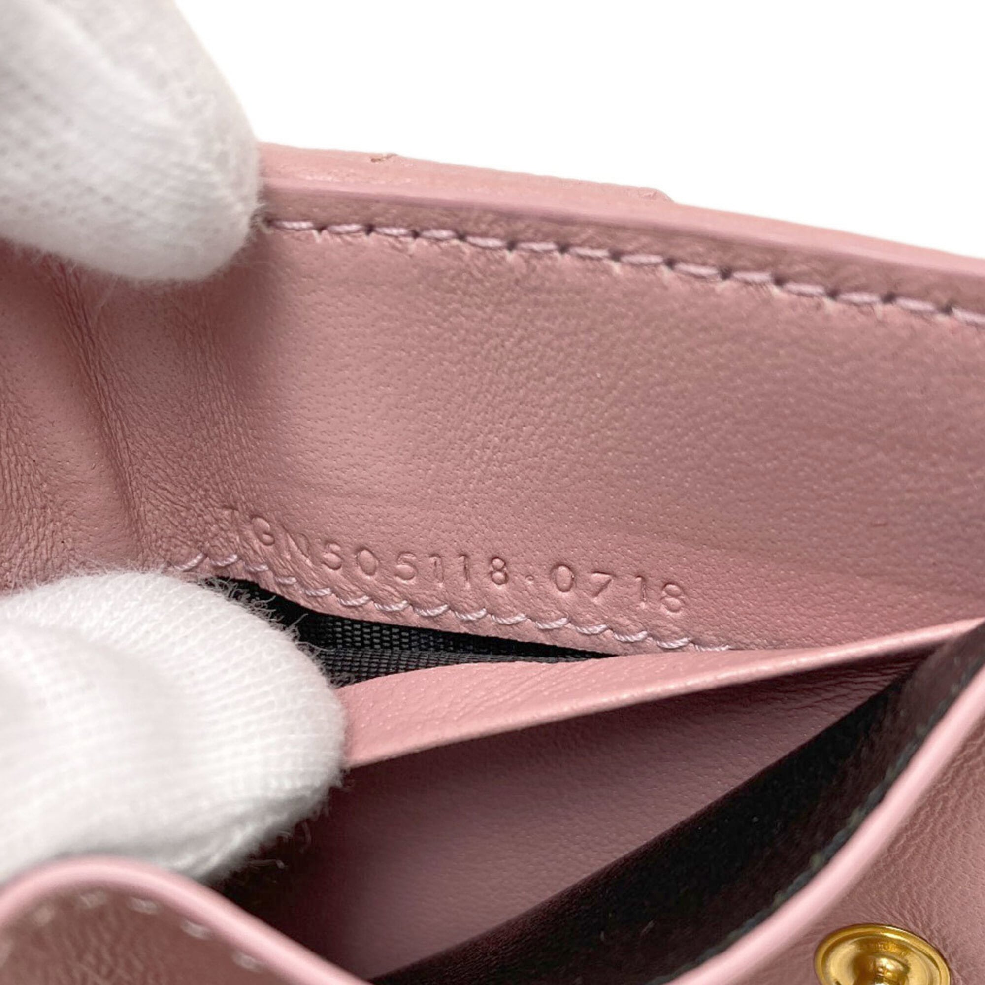 Yves Saint Laurent Pink Leather Wallet (Tri-Fold) (Pre-Owned)