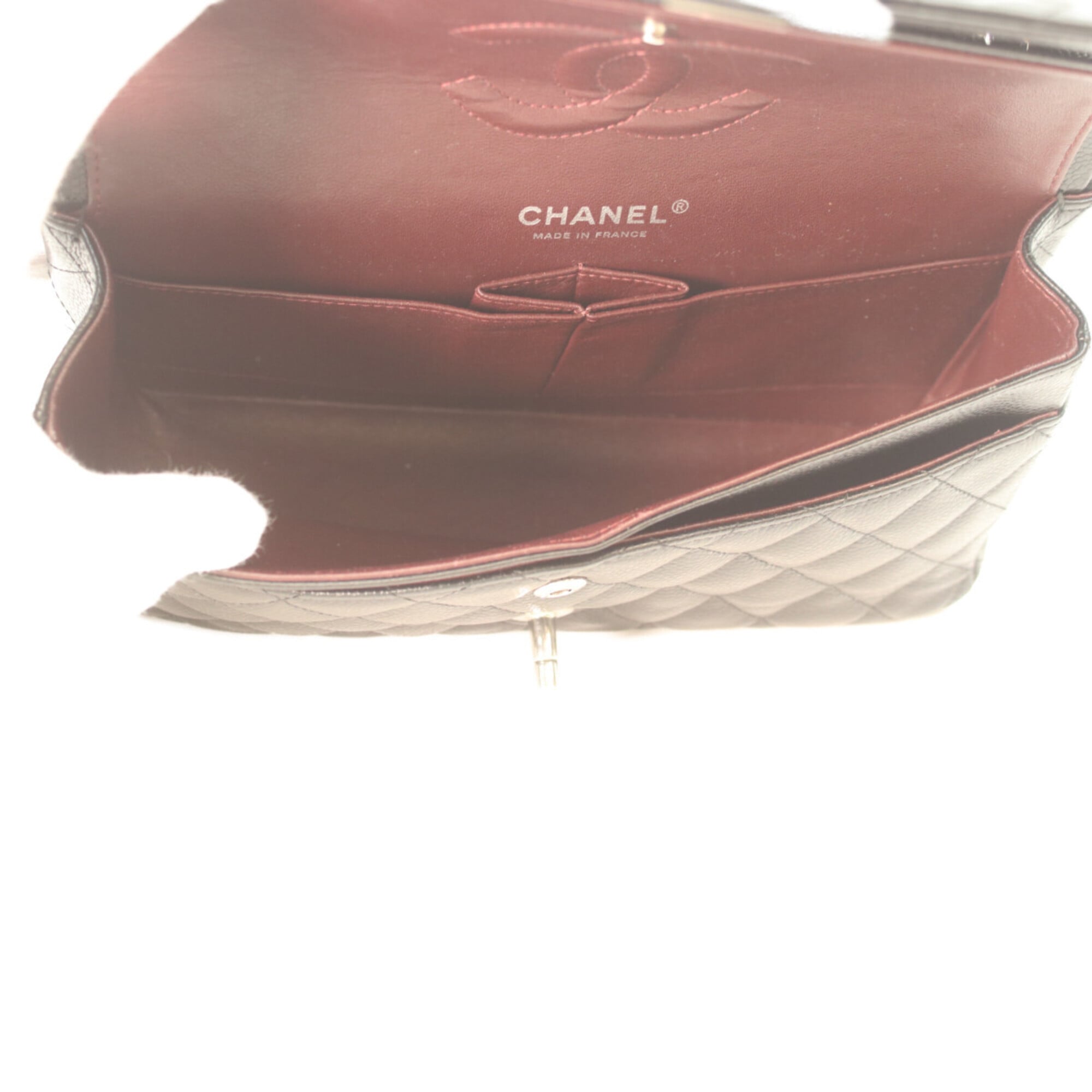 Chanel Matelasse Black Grained Calfskin Shoulder Bag (Pre-Owned)